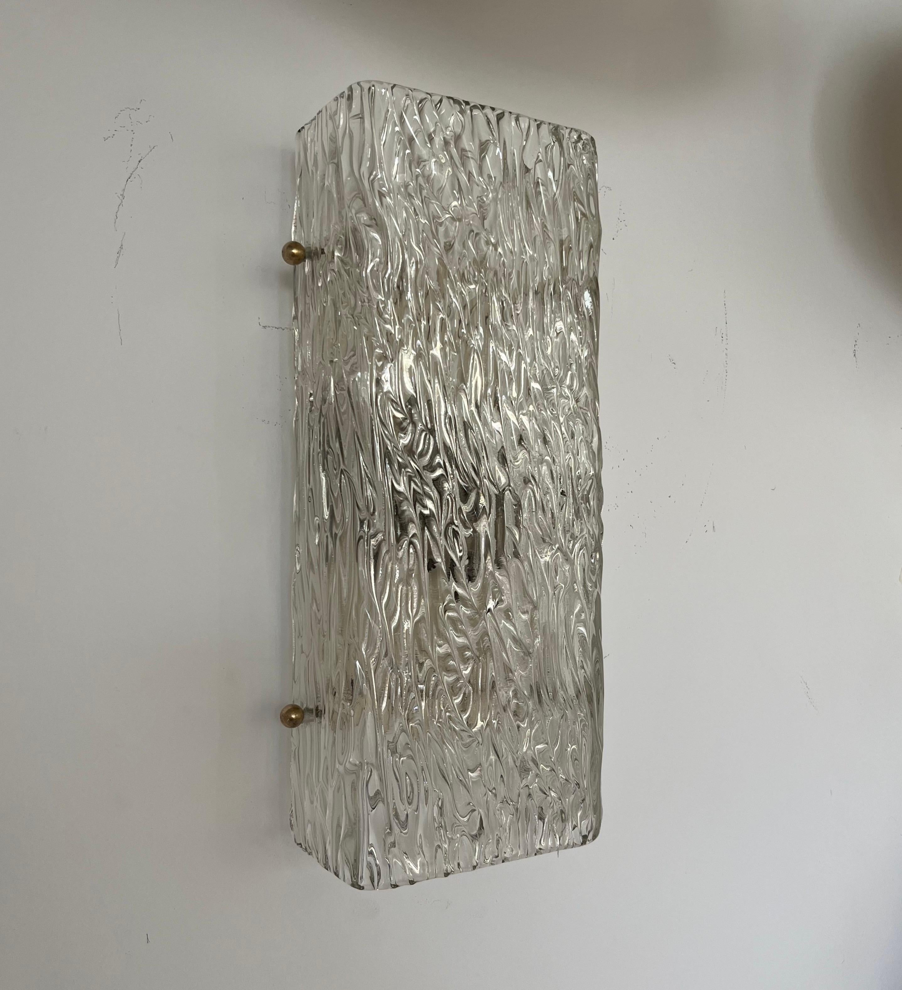 Grande applique murale florale autrichienne de Murano du milieu du siècle dernier par Kalmar Franken, 1970 en vente 4