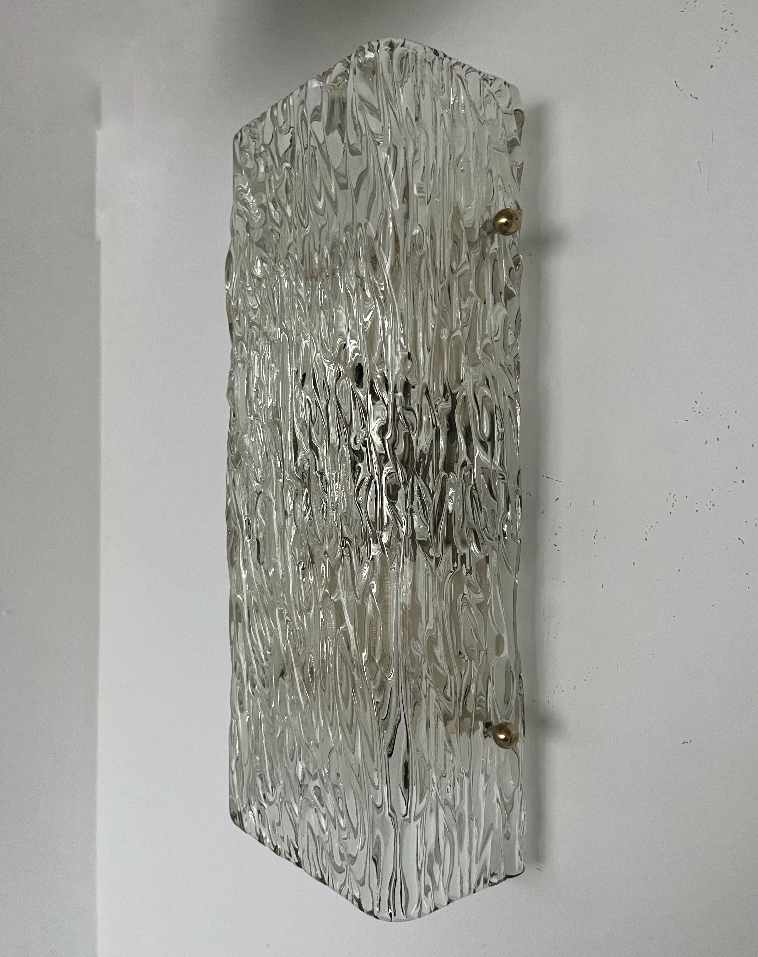 Grande applique murale florale autrichienne de Murano du milieu du siècle dernier par Kalmar Franken, 1970 en vente 6