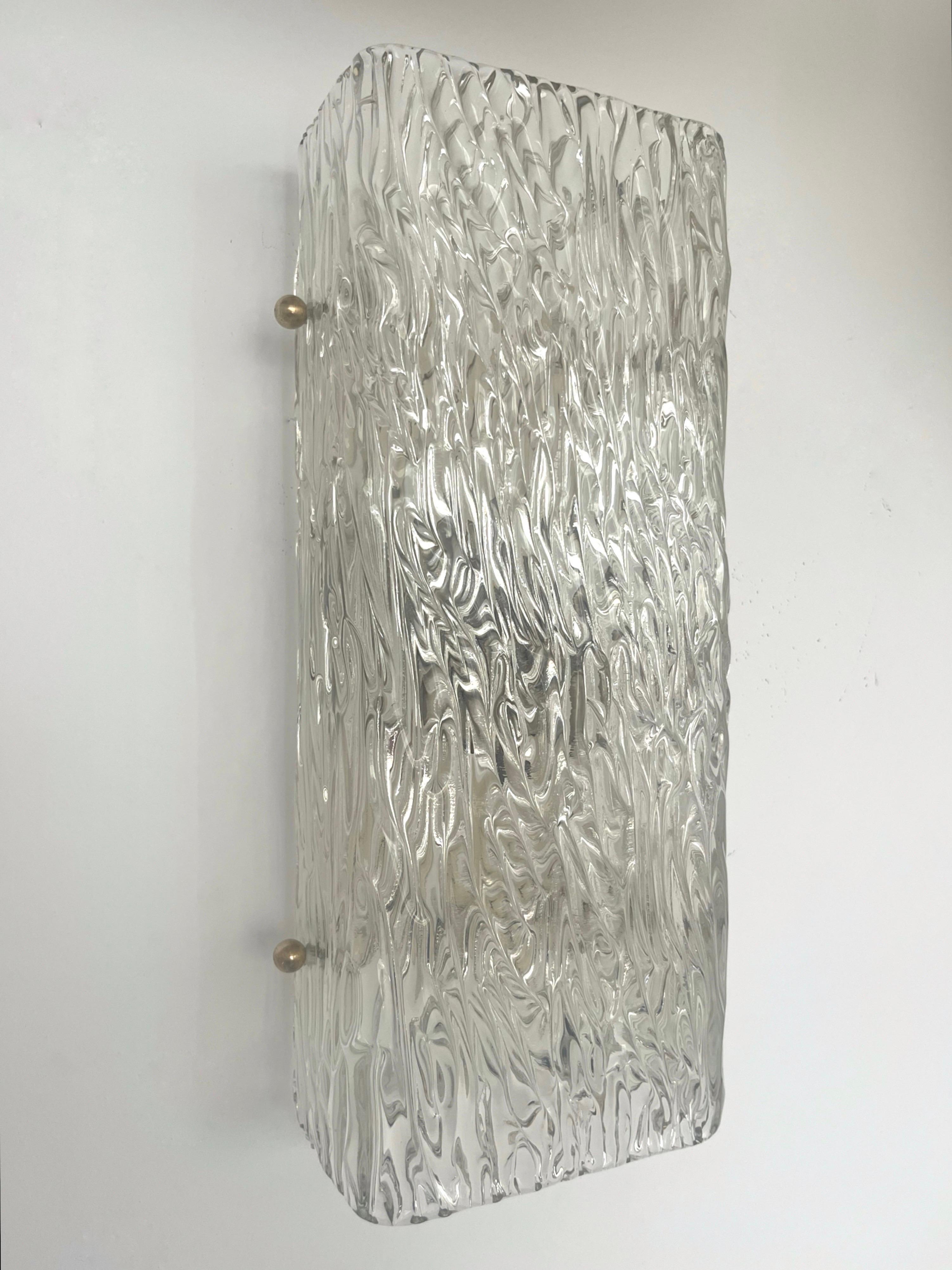 Mid-Century Modern Grande applique murale florale autrichienne de Murano du milieu du siècle dernier par Kalmar Franken, 1970 en vente