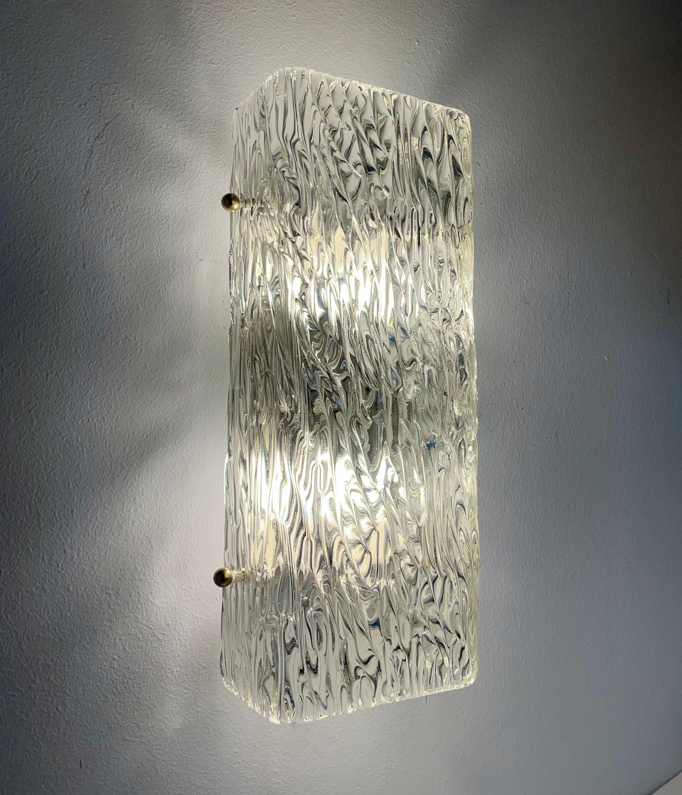 Autrichien Grande applique murale florale autrichienne de Murano du milieu du siècle dernier par Kalmar Franken, 1970 en vente
