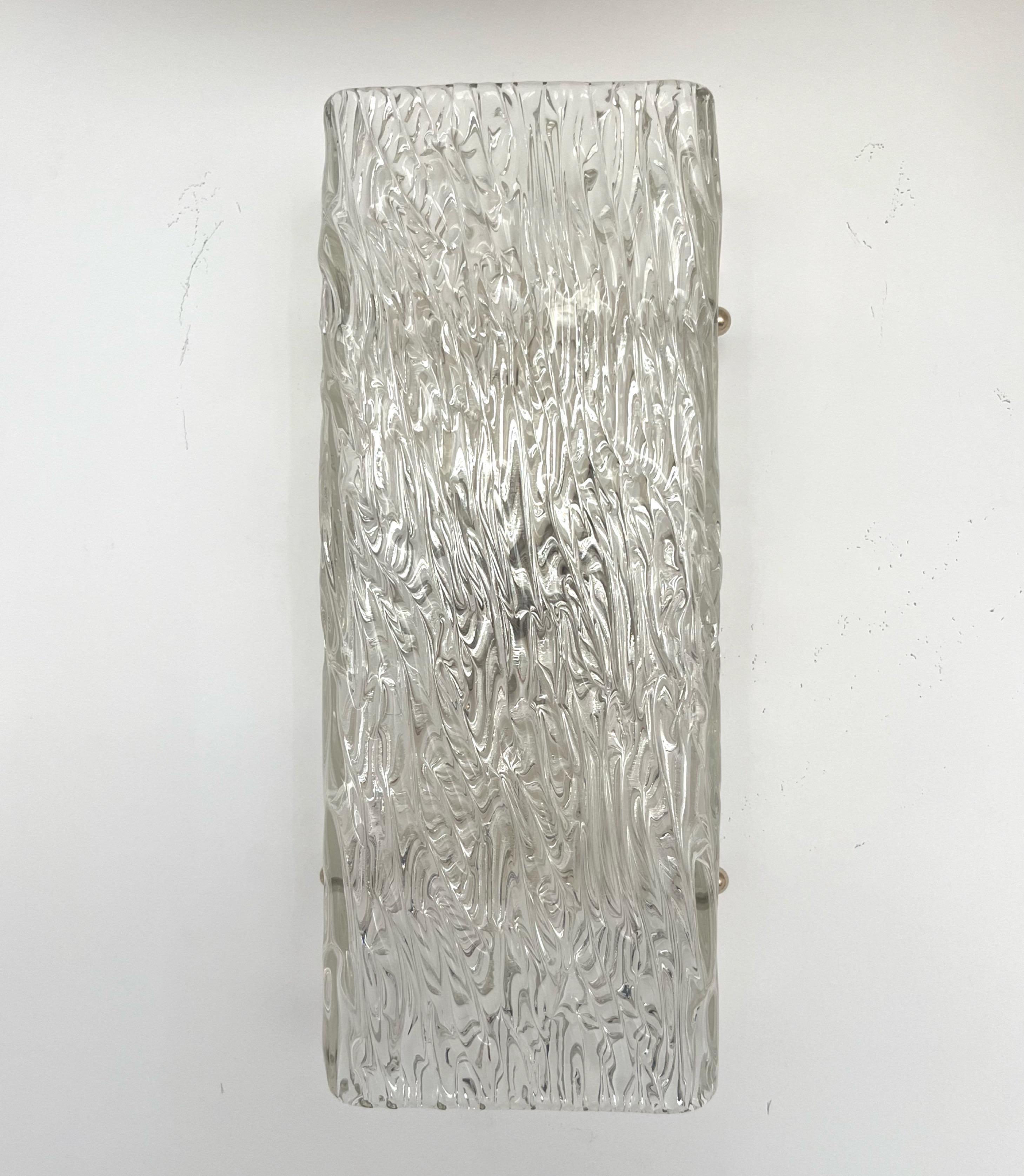 Grande applique murale florale autrichienne de Murano du milieu du siècle dernier par Kalmar Franken, 1970 en vente 1