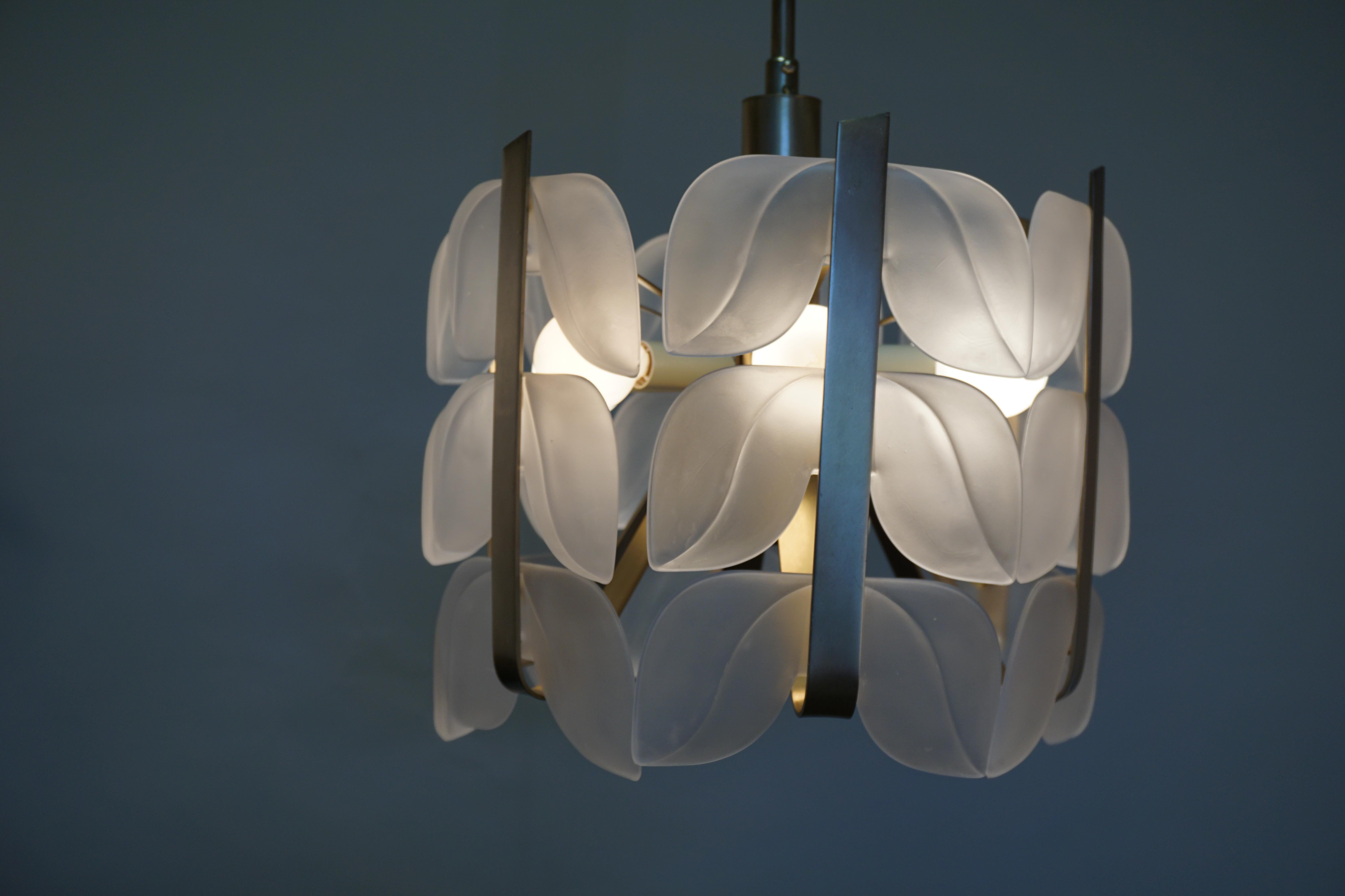 Austrian Leaf Design Glass Chandelier by J.T. Kalmar 4