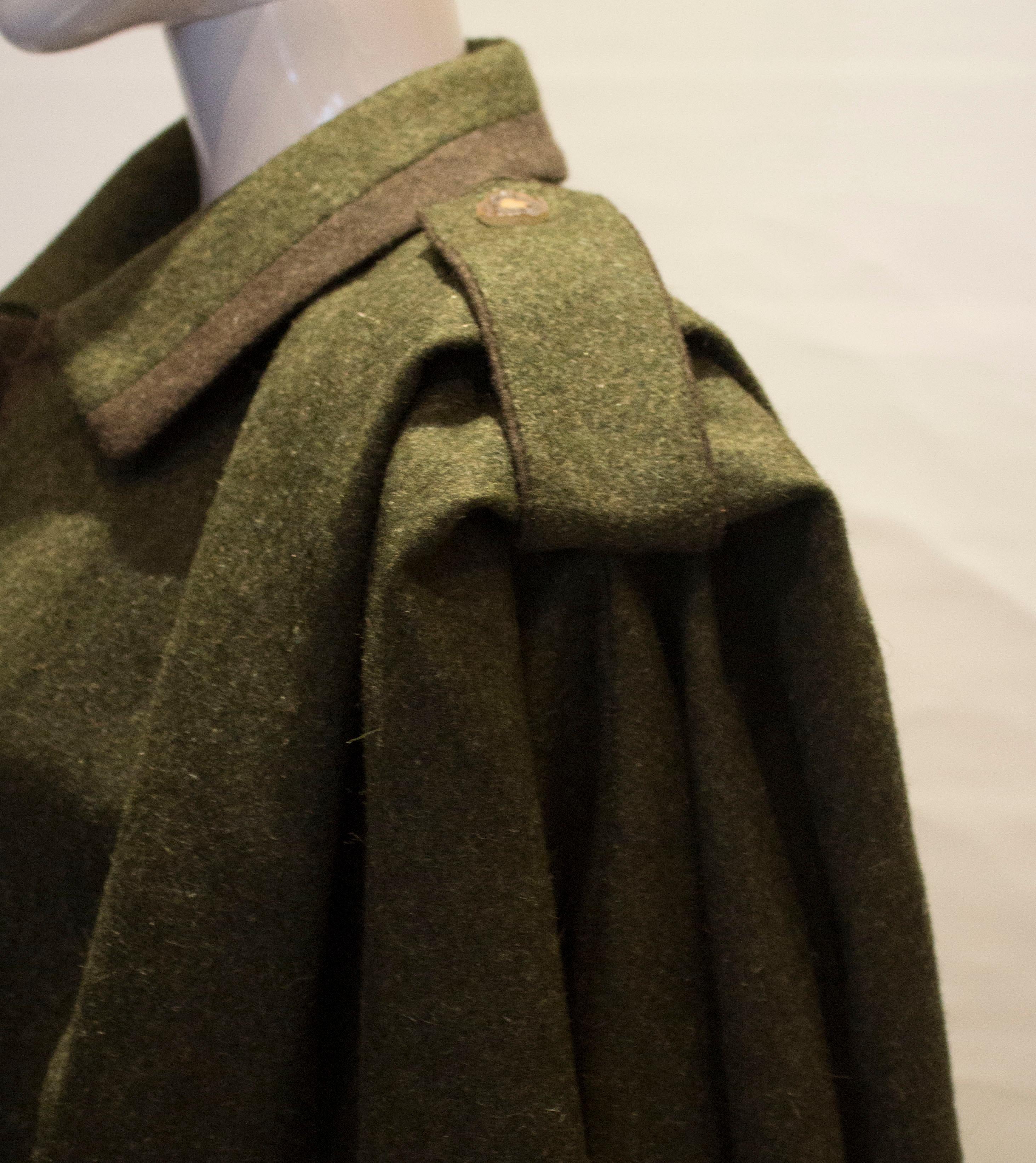 Black Austrian Loden Cape