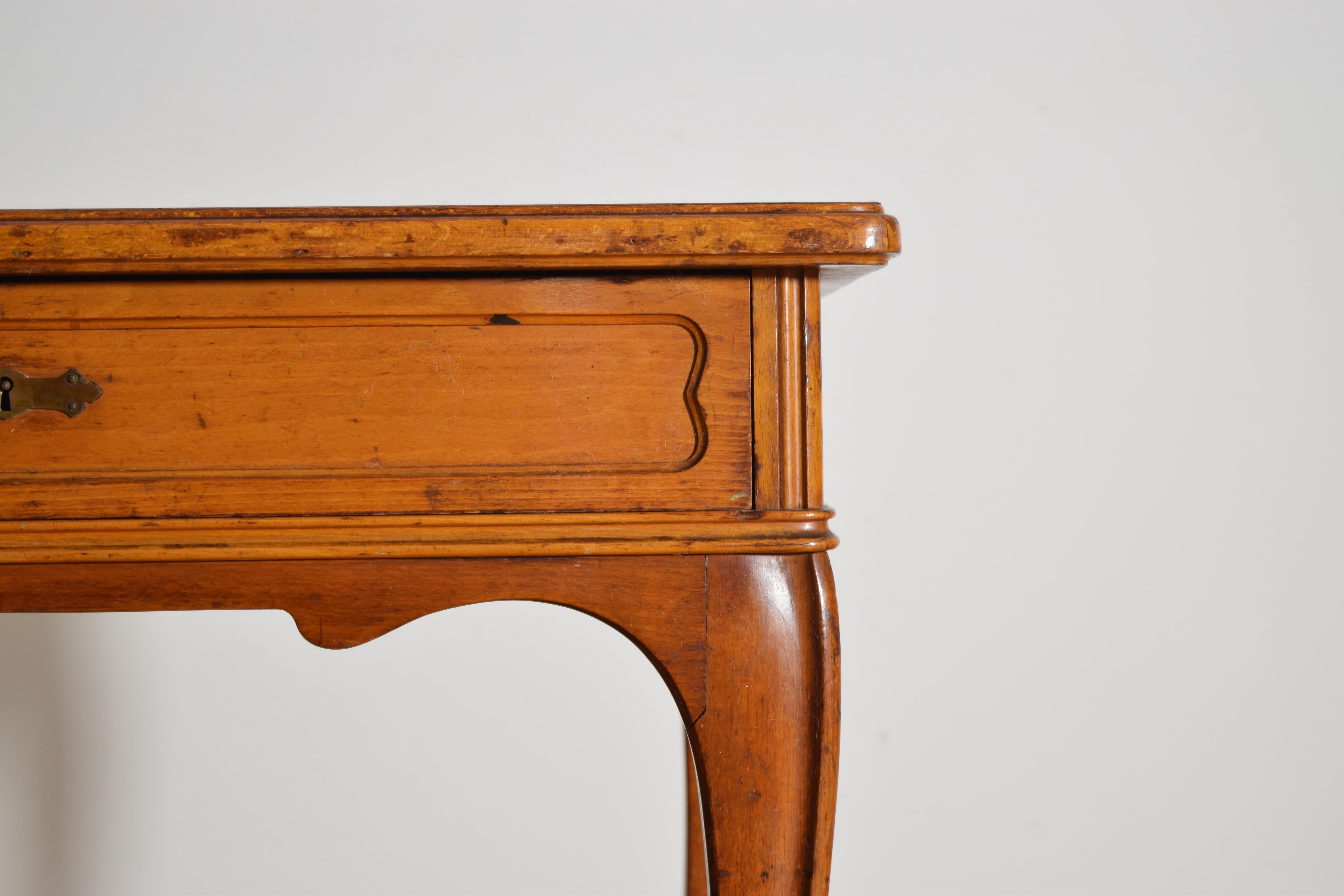 Austrian LXV Style Light Walnut and Leather-Top Writing/Side Table, 19th-20th C. For Sale 5