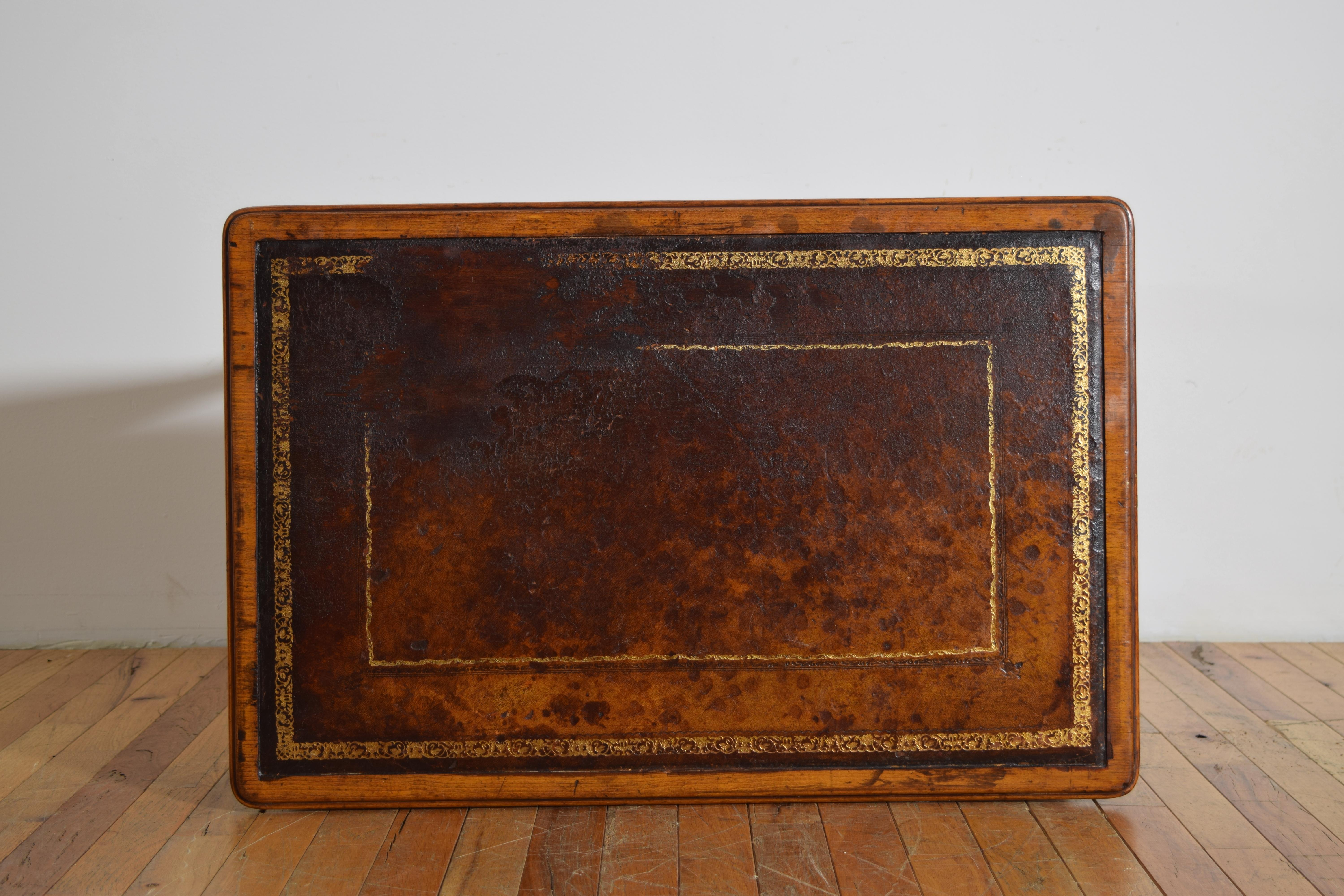 Austrian LXV Style Light Walnut and Leather-Top Writing/Side Table, 19th-20th C. For Sale 7