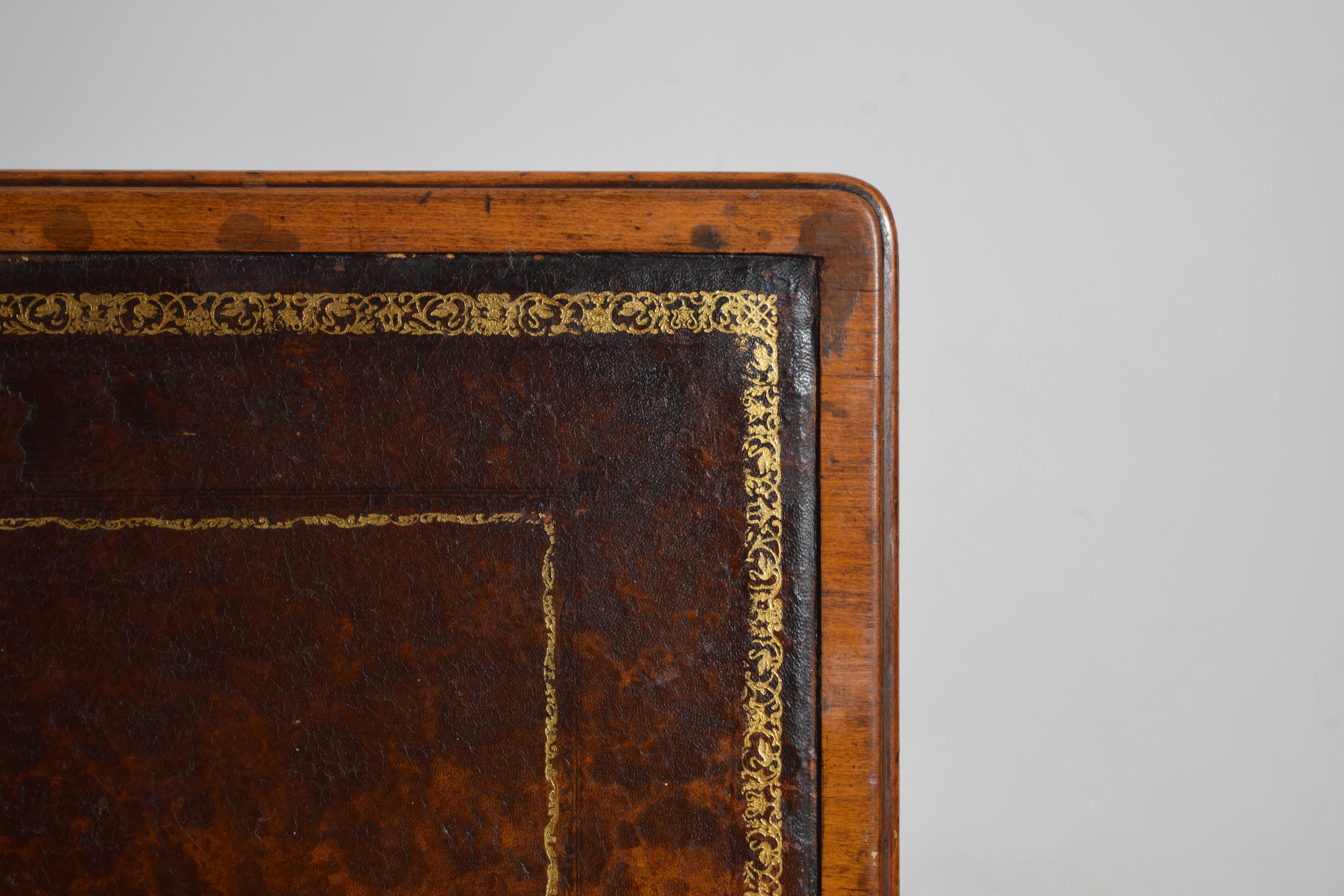 Austrian LXV Style Light Walnut and Leather-Top Writing/Side Table, 19th-20th C. For Sale 8