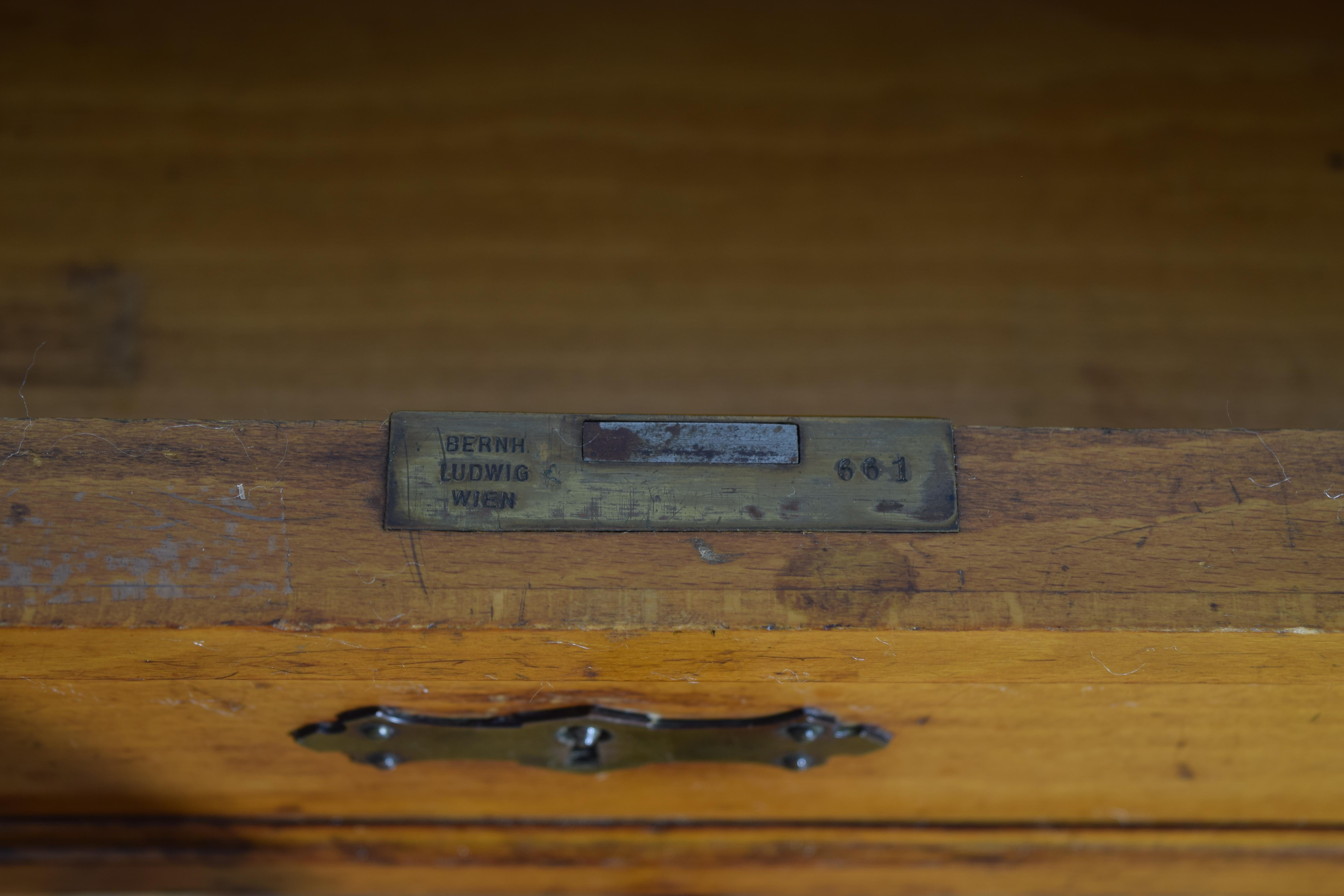 Austrian LXV Style Light Walnut and Leather-Top Writing/Side Table, 19th-20th C. For Sale 9