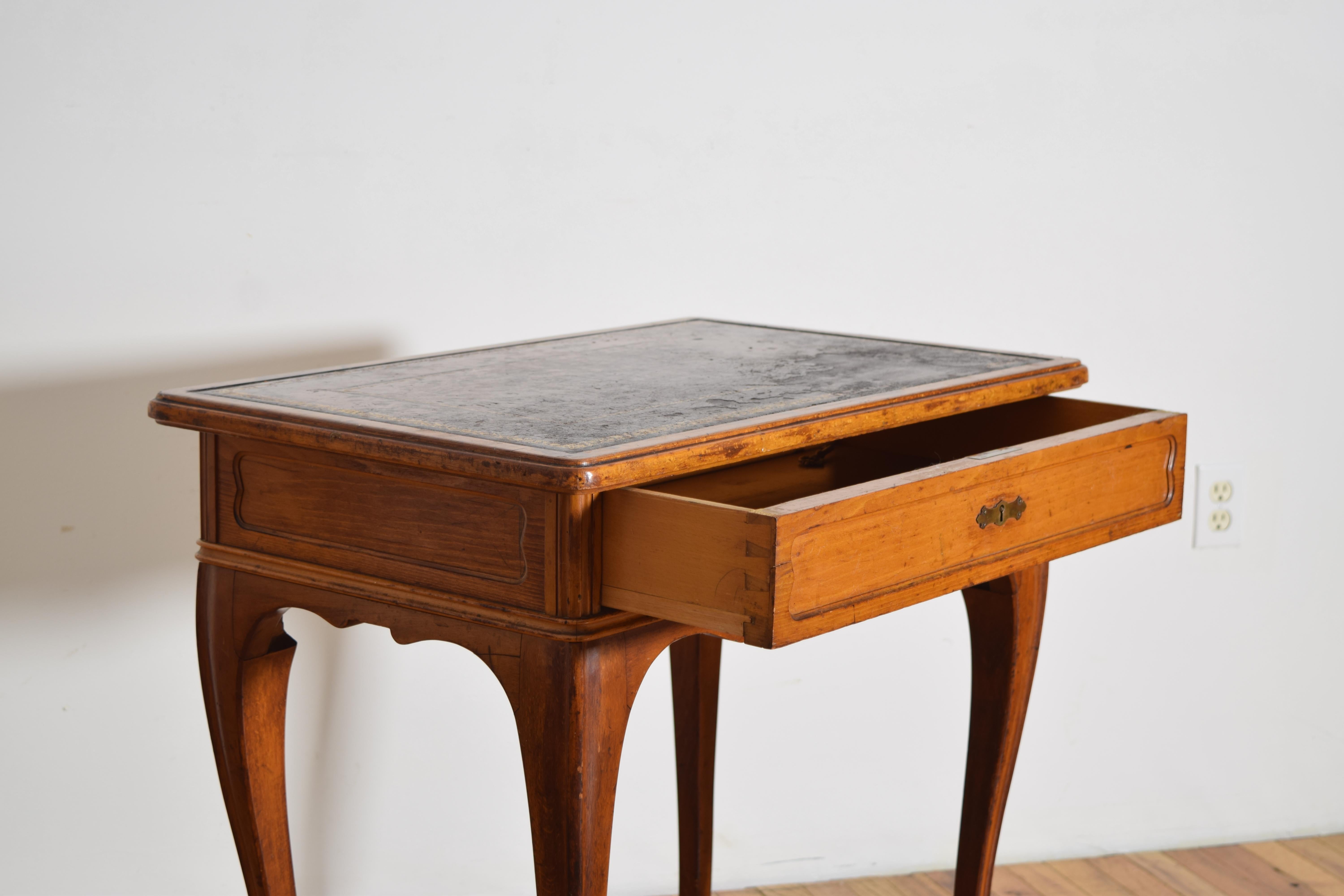 Austrian LXV Style Light Walnut and Leather-Top Writing/Side Table, 19th-20th C. For Sale 2