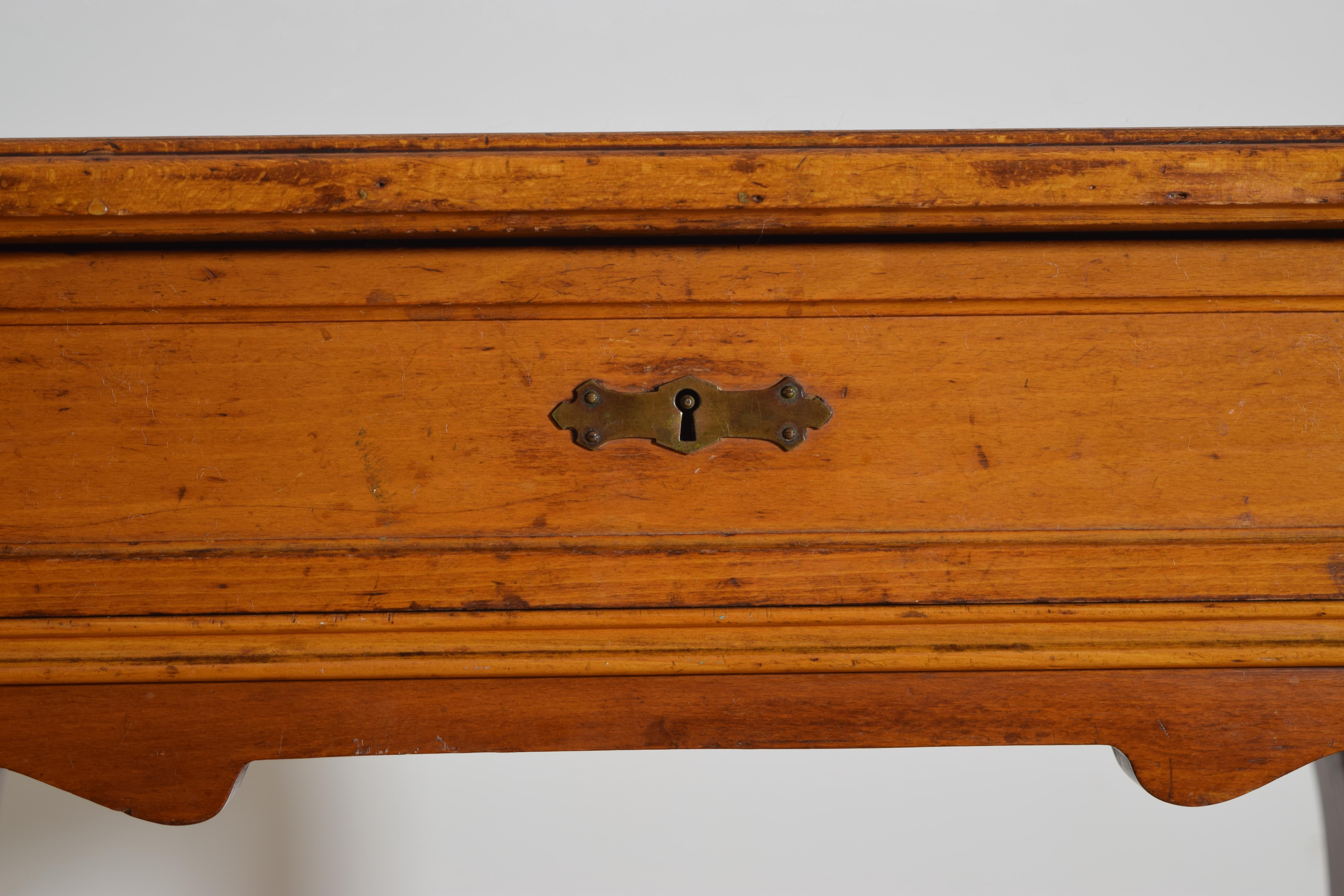 Austrian LXV Style Light Walnut and Leather-Top Writing/Side Table, 19th-20th C. For Sale 4