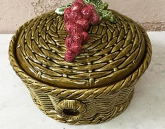 Austrian Majolica Gooseberries Basket, circa 1920