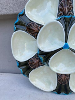 Austrian Majolica Oyster Plate, circa 1880