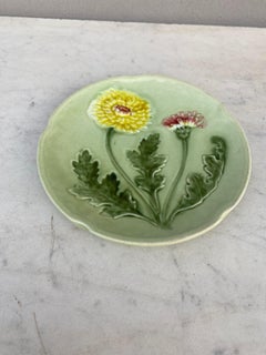 Austrian Majolica Plate Dandelion, circa 1890