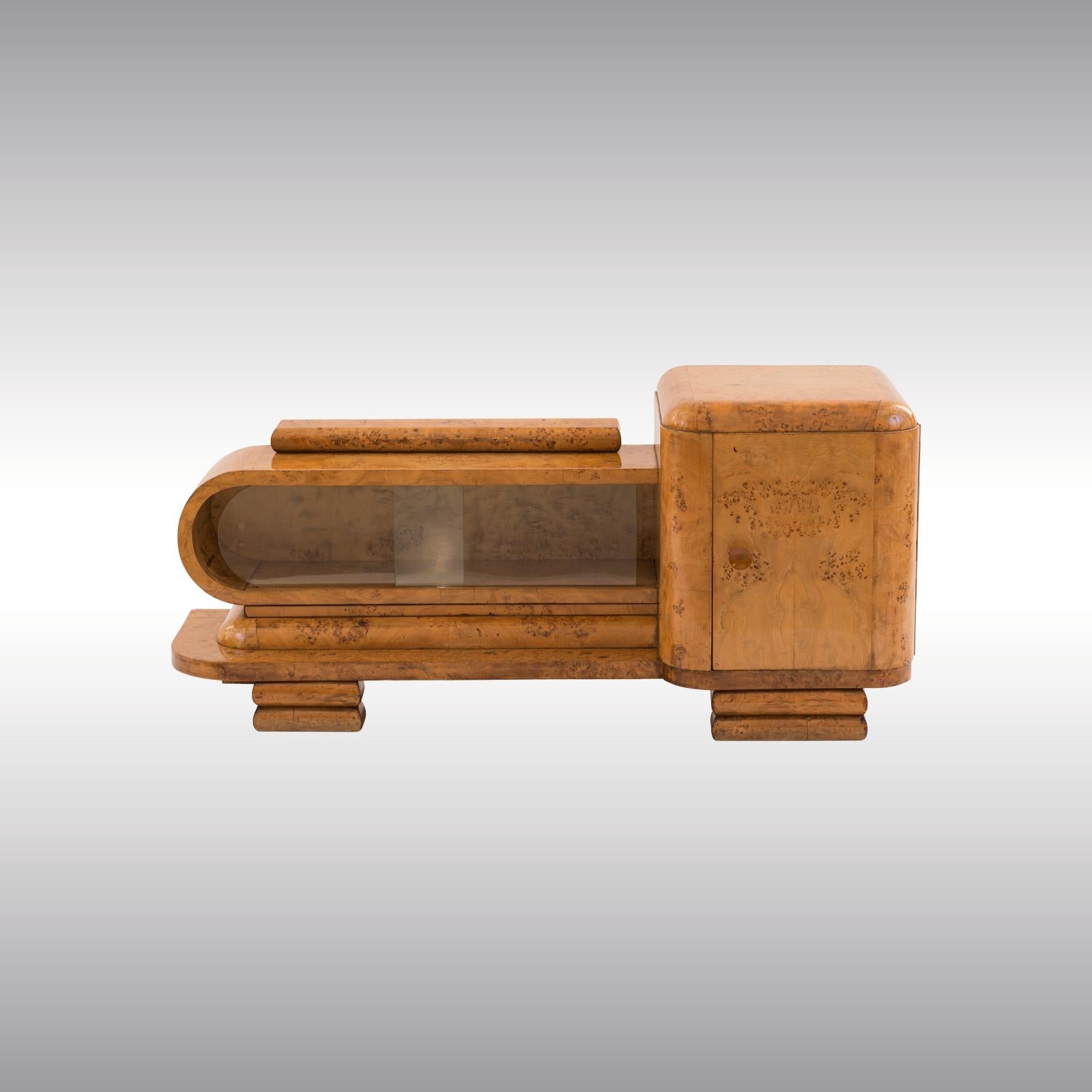 Mid-20th Century Austrian Mastercraft Lowboy Art Deco 1930 / Original, Restored For Sale