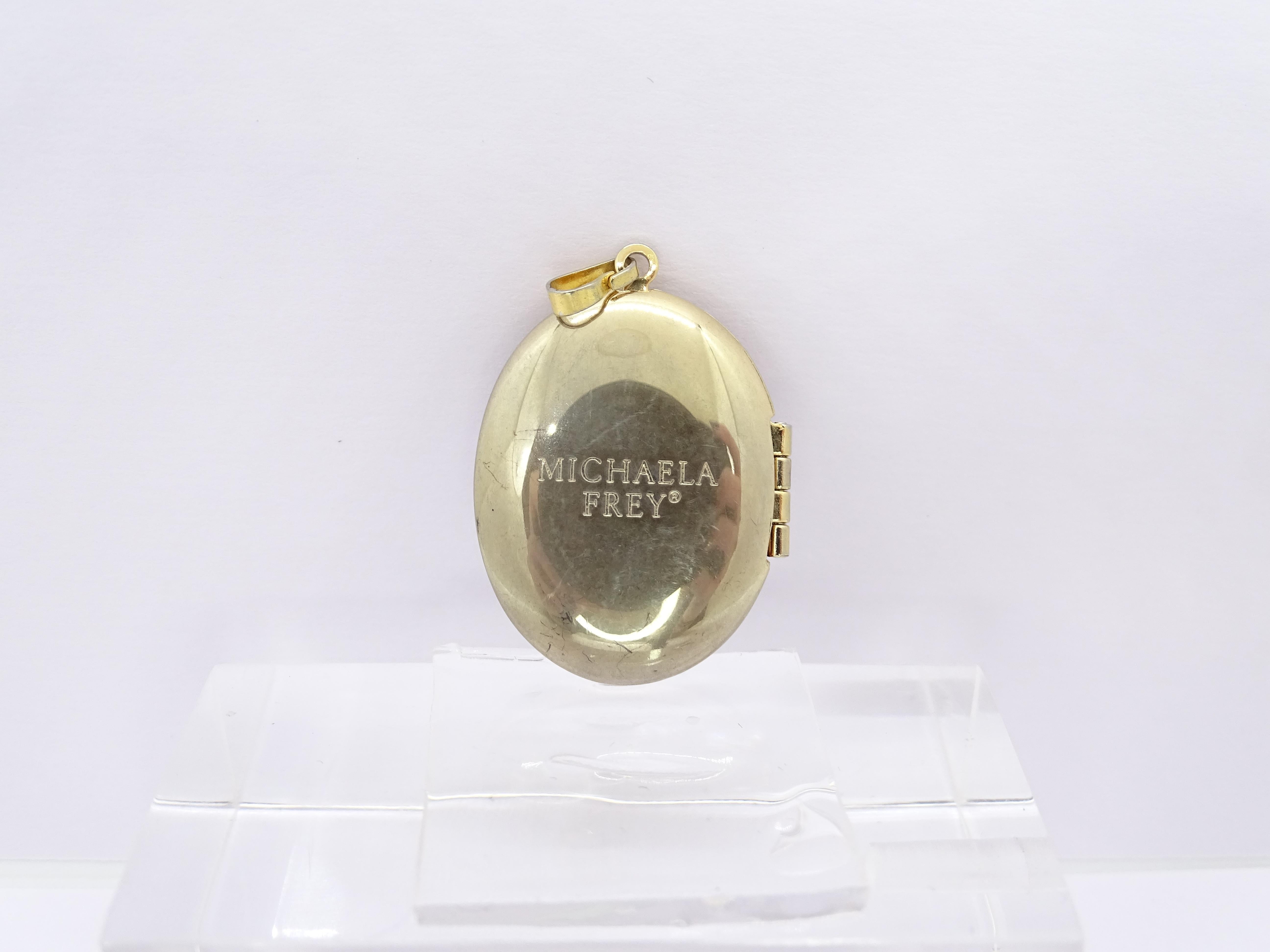 Ciondolo Medaglione austriaco Michaela Frey, smalto, placcato oro in vendita 5