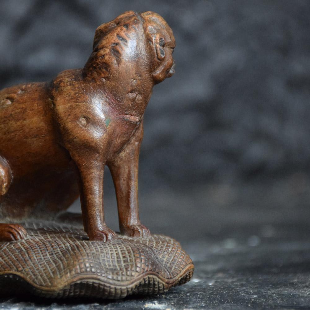 Austrian Mid-19th Century Exceptional Carved Dog Statue 7