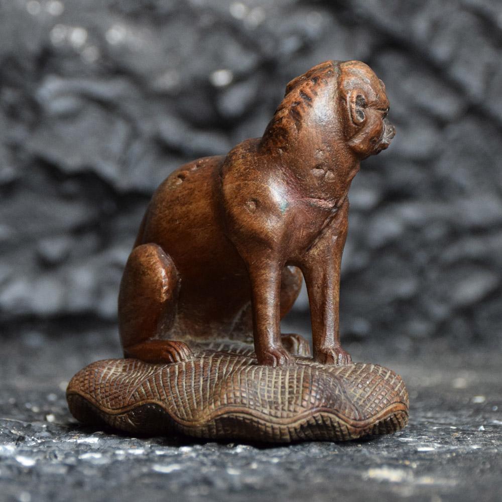 Austrian Mid-19th Century Exceptional Carved Dog Statue In Fair Condition In London, GB