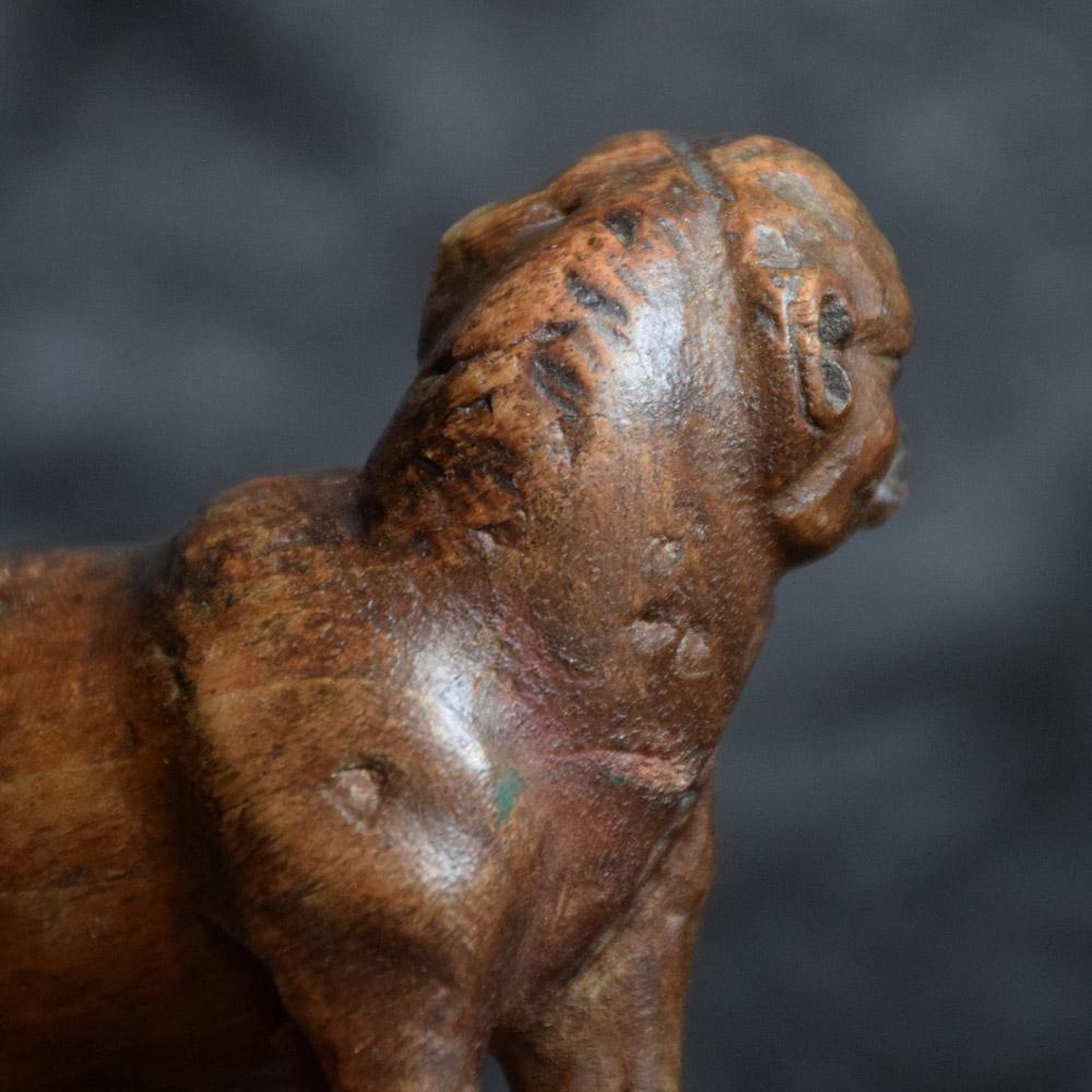 Austrian Mid-19th Century Exceptional Carved Dog Statue 1