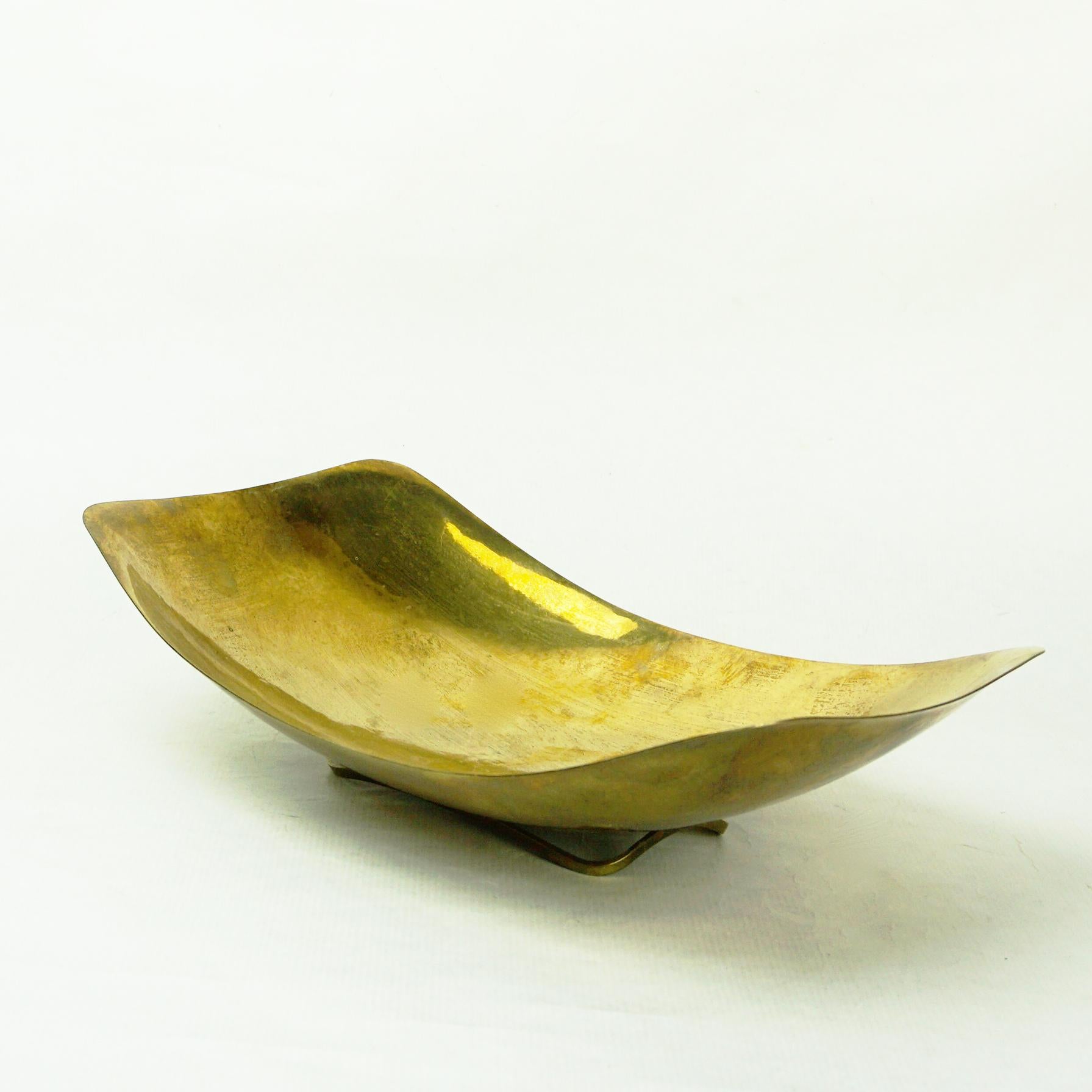 antique brass fruit bowl