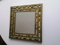 Austrian Mid-century Brass Mirror