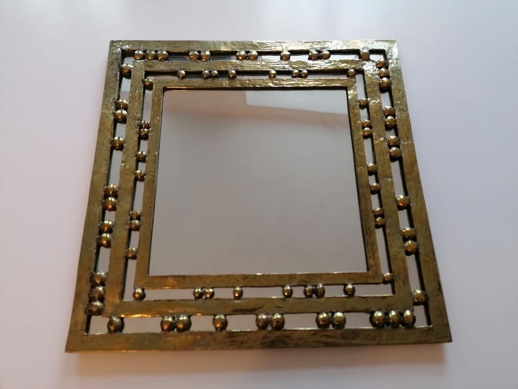 Mid-Century Modern Austrian Mid-century Brass Mirror For Sale