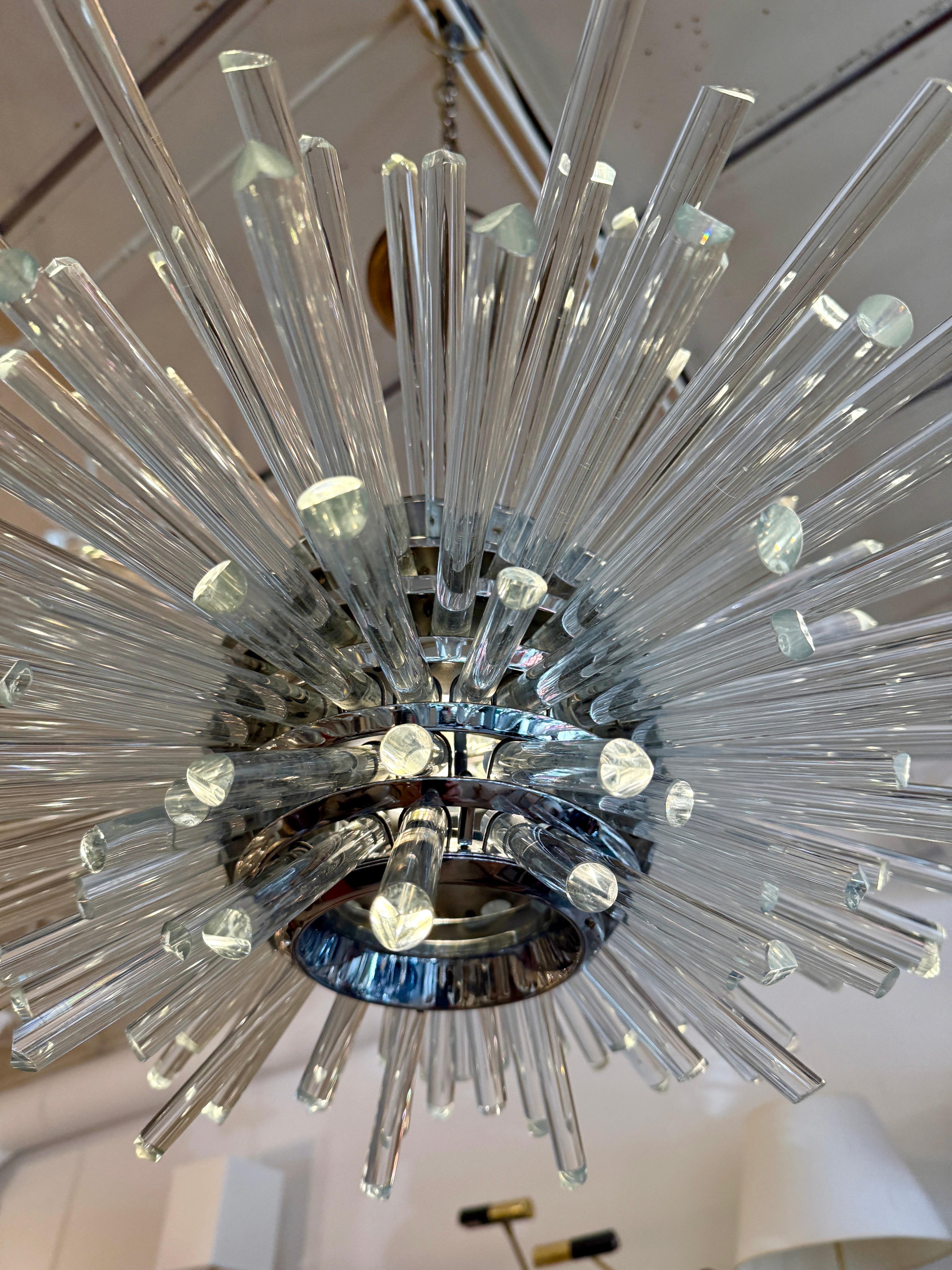 Mid-Century Modern Lustre autrichien du milieu du siècle en cristal Miracle 3317 par Bakalowits en vente