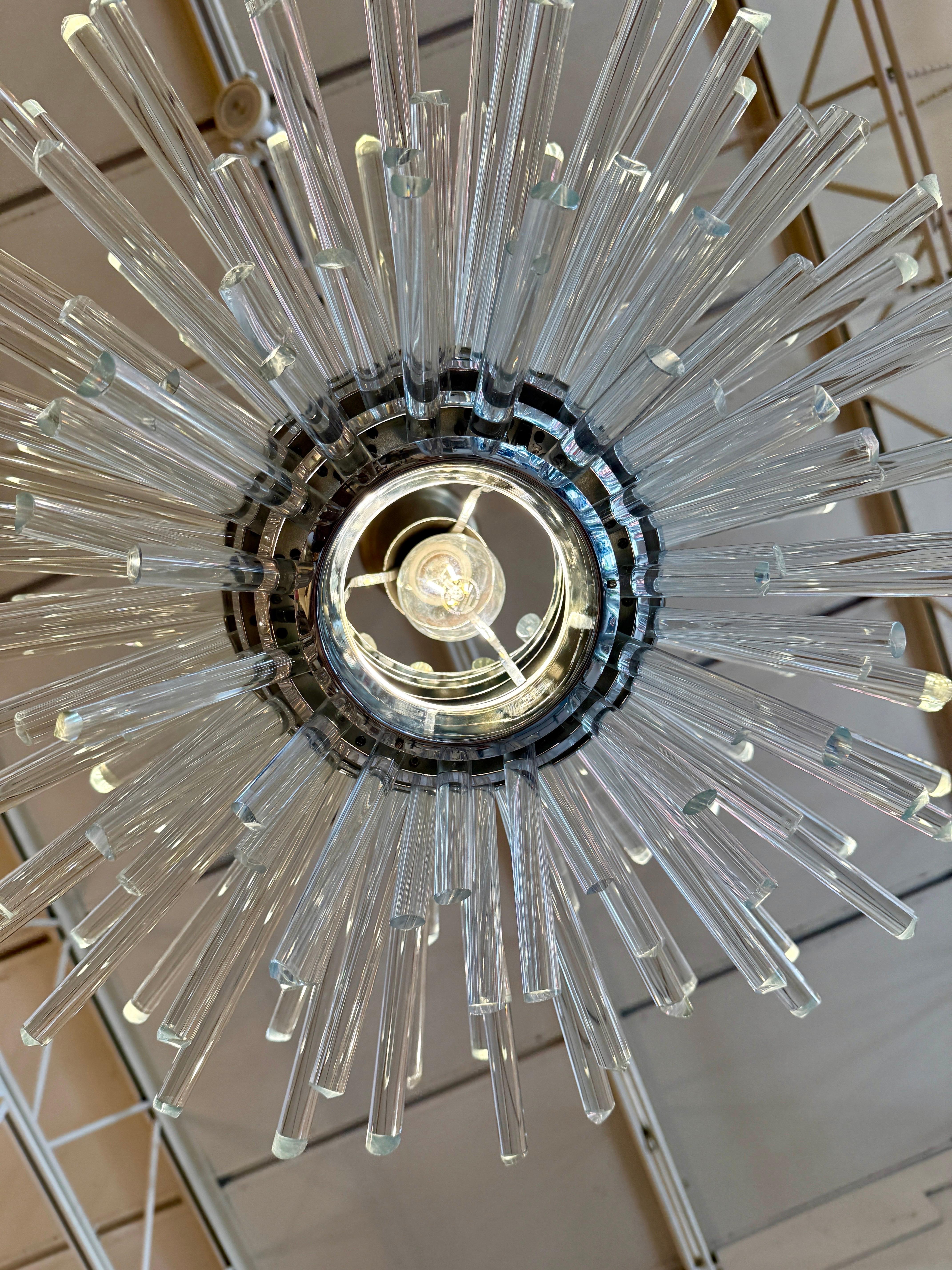 Lustre autrichien du milieu du siècle en cristal Miracle 3317 par Bakalowits Bon état - En vente à North Miami, FL