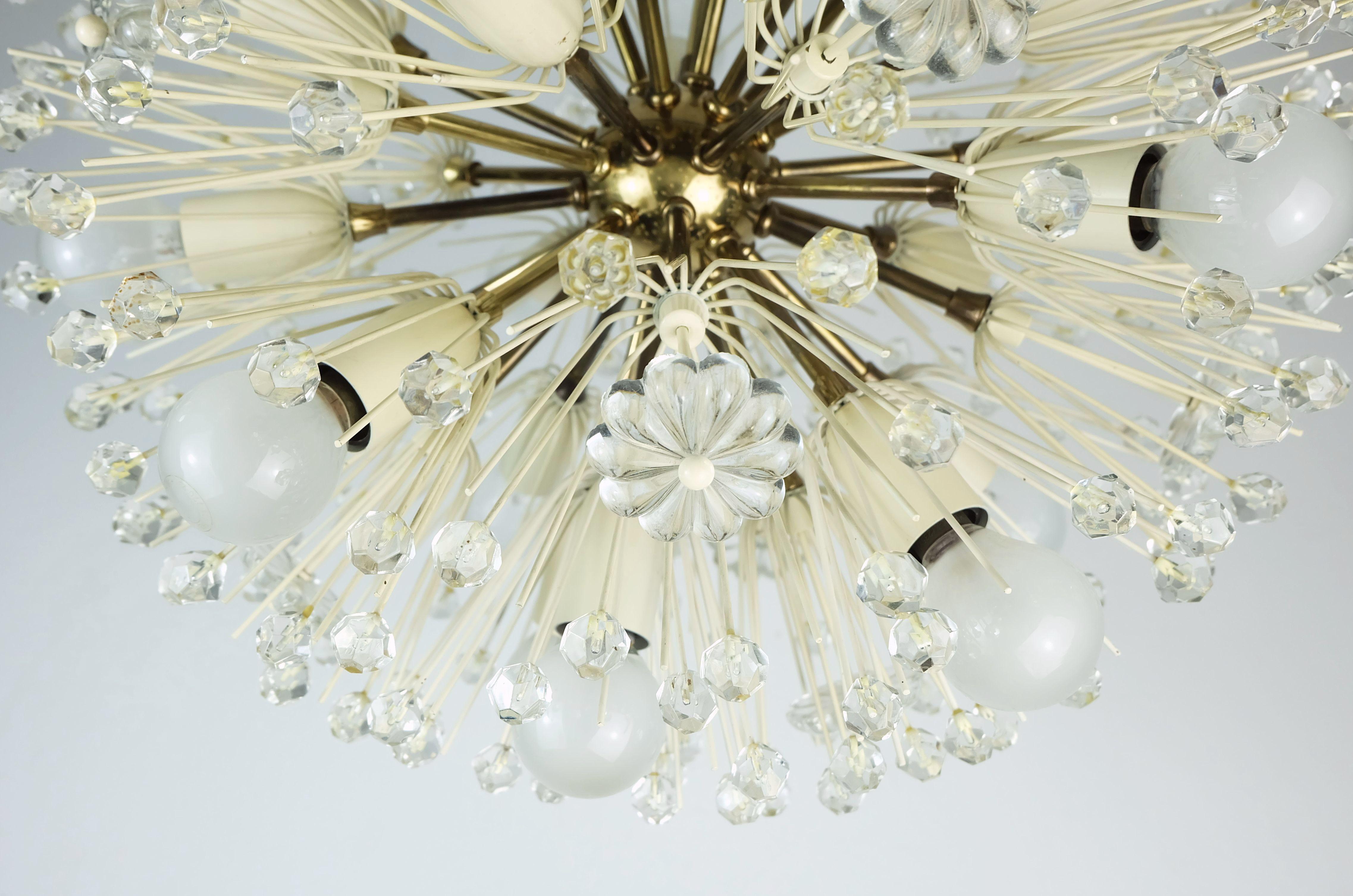 Austriaco lampada a sospensione austriaca di metà secolo Emil Stejnar CHANDELIER, dandelion sputnik ceil in vendita