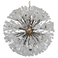 Austrian Mid-Century Glass and Brass Chandelier Pendant by Emil Stejnar XXL Austrian Mid-Century Glass and Brass Chandelier Pendant by Emil Stejnar XXL