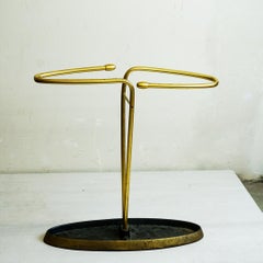 Austrian Mid Century Metal and Iron Umbrella Stand