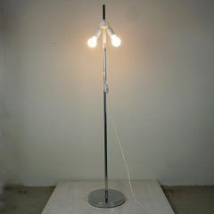 Austrian Mid-Century Modern Chrome Floor Lamp, Adjustable Shade, 1970s