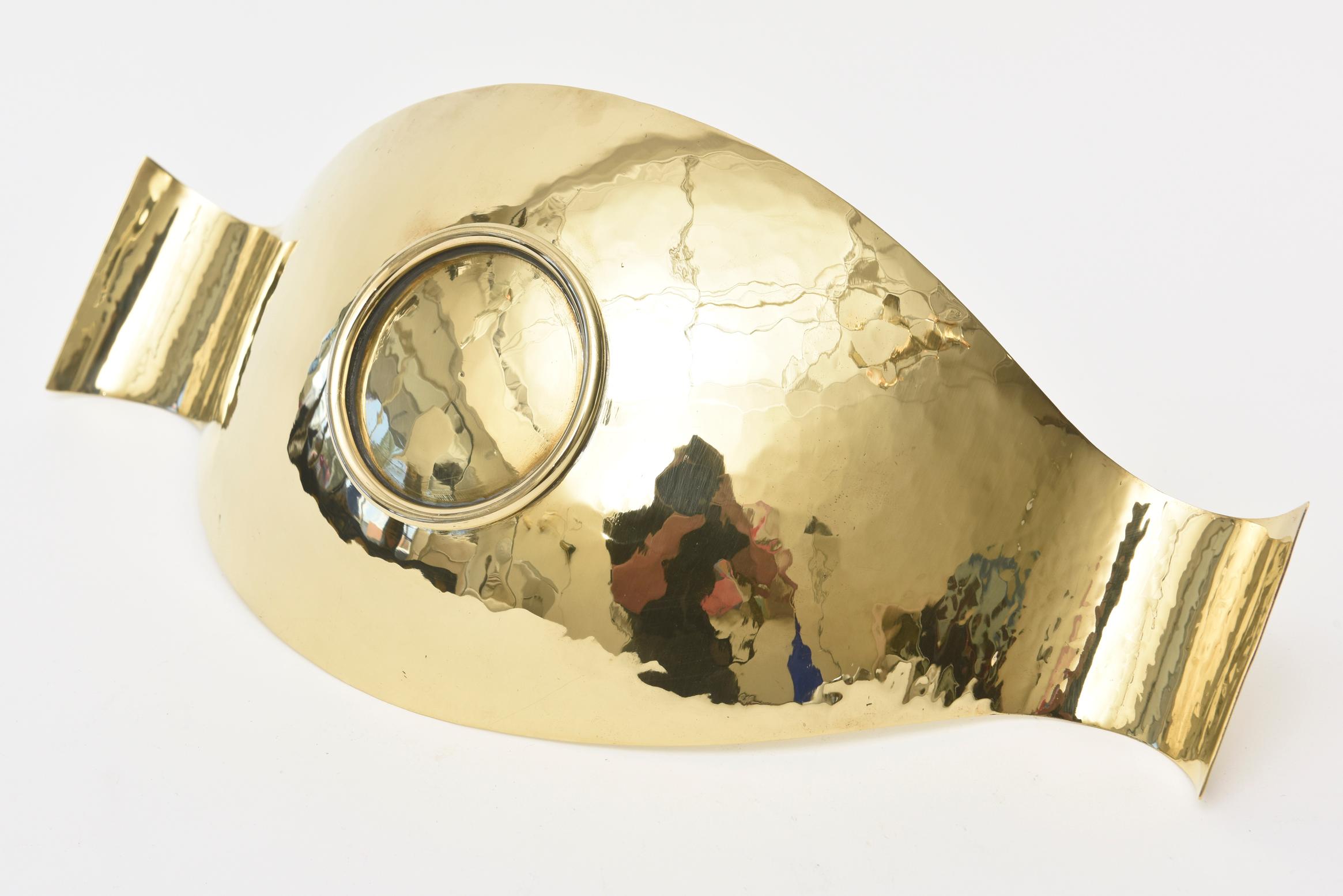Werkstatte Hagenauer Austrian Hand-Hammered Brass Bowl Mid-Century Modern For Sale 6