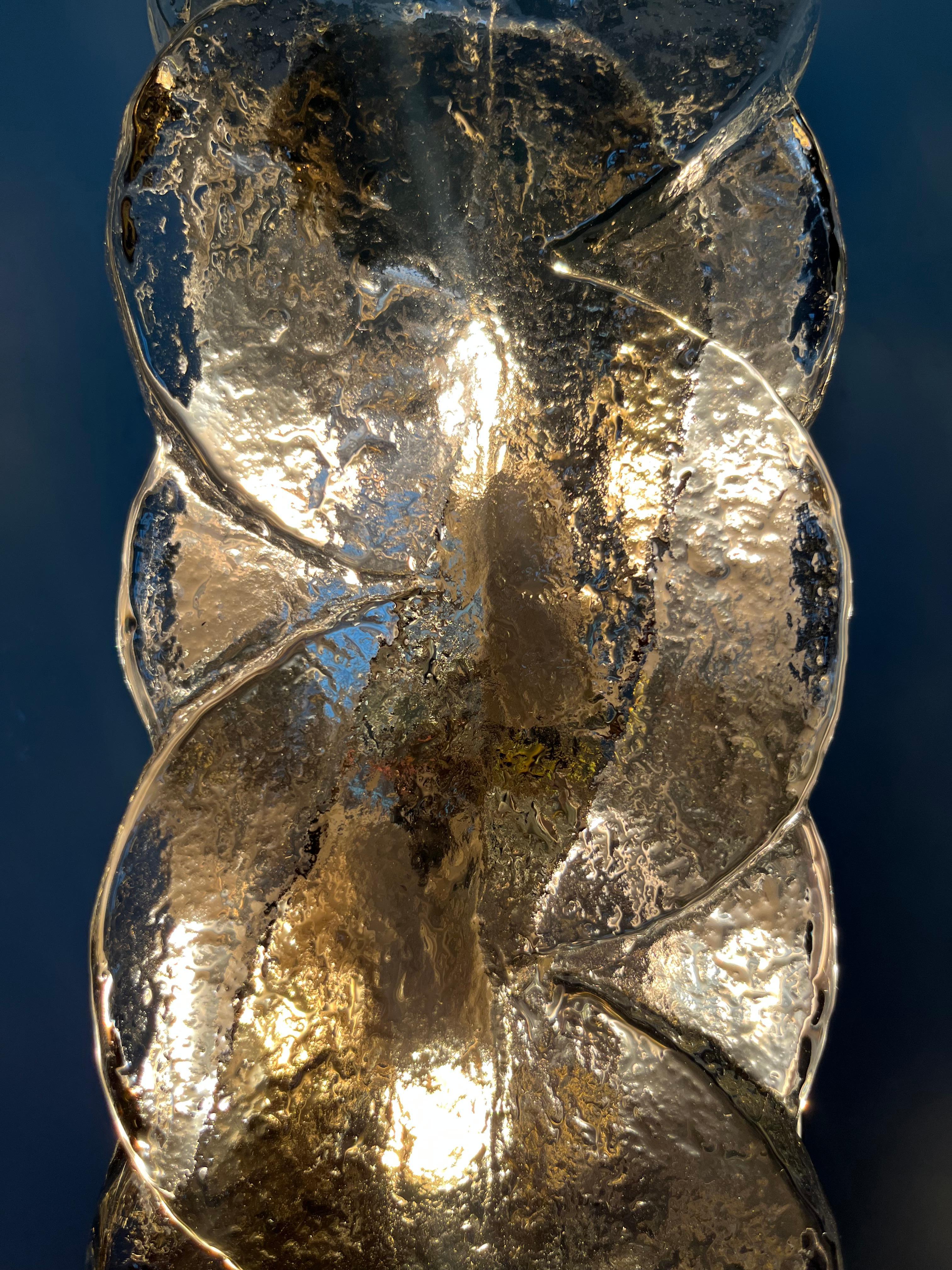 Paire d'appliques murales autrichiennes du milieu du siècle dernier en verre de Murano Citrus par Kalmar, 1970 en vente 5