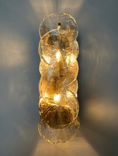 Pareja de apliques austriacos de mediados de siglo "Citrus" de cristal de Murano, Kalmar, años 70