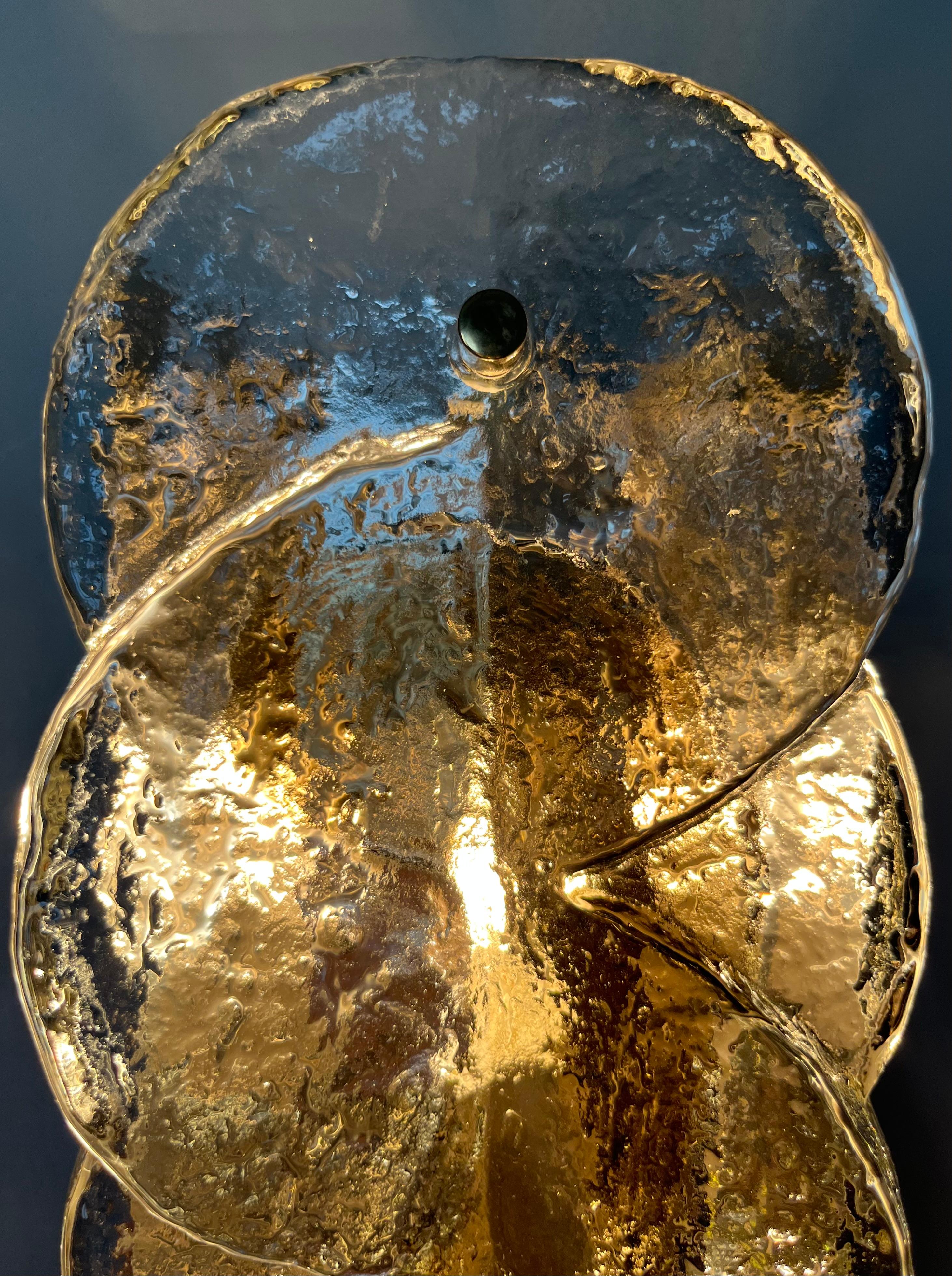 Paire d'appliques murales autrichiennes du milieu du siècle dernier en verre de Murano Citrus par Kalmar, 1970 en vente 2