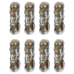 Österreichischer Satz von acht Murano "Citrus" Wandleuchtern von Kalmar, 1970er Jahre