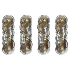 Vintage Austrian Mid-Century Set of Four Murano "Citrus" Wall Sconces by Kalmar, 1970s