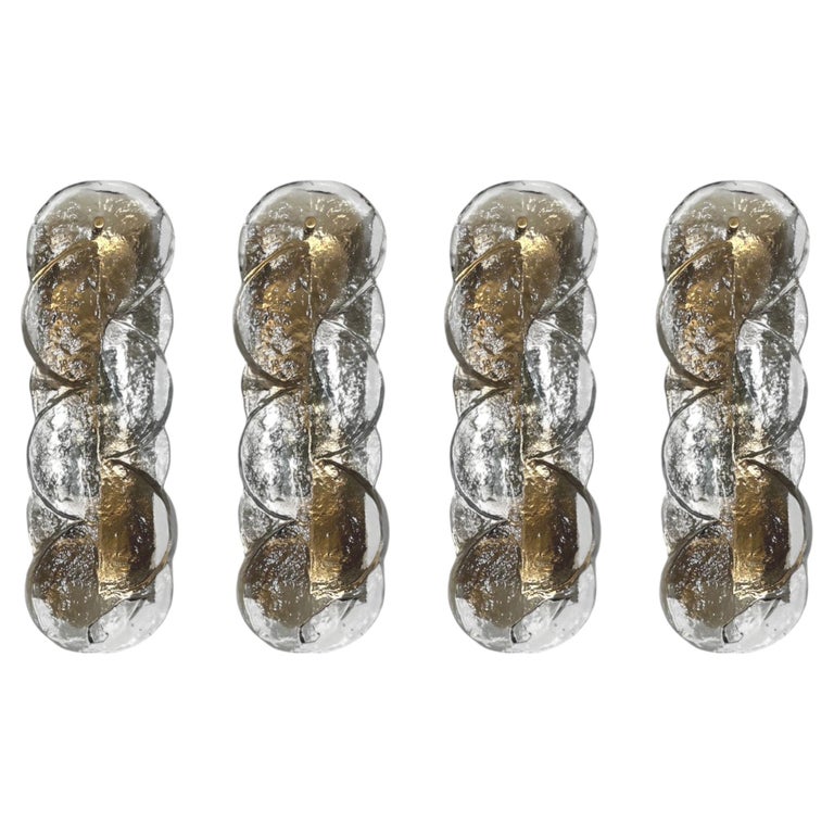 Austrian Mid-Century Set of Four Murano "Citrus" Wall Sconces by Kalmar, 1970s
