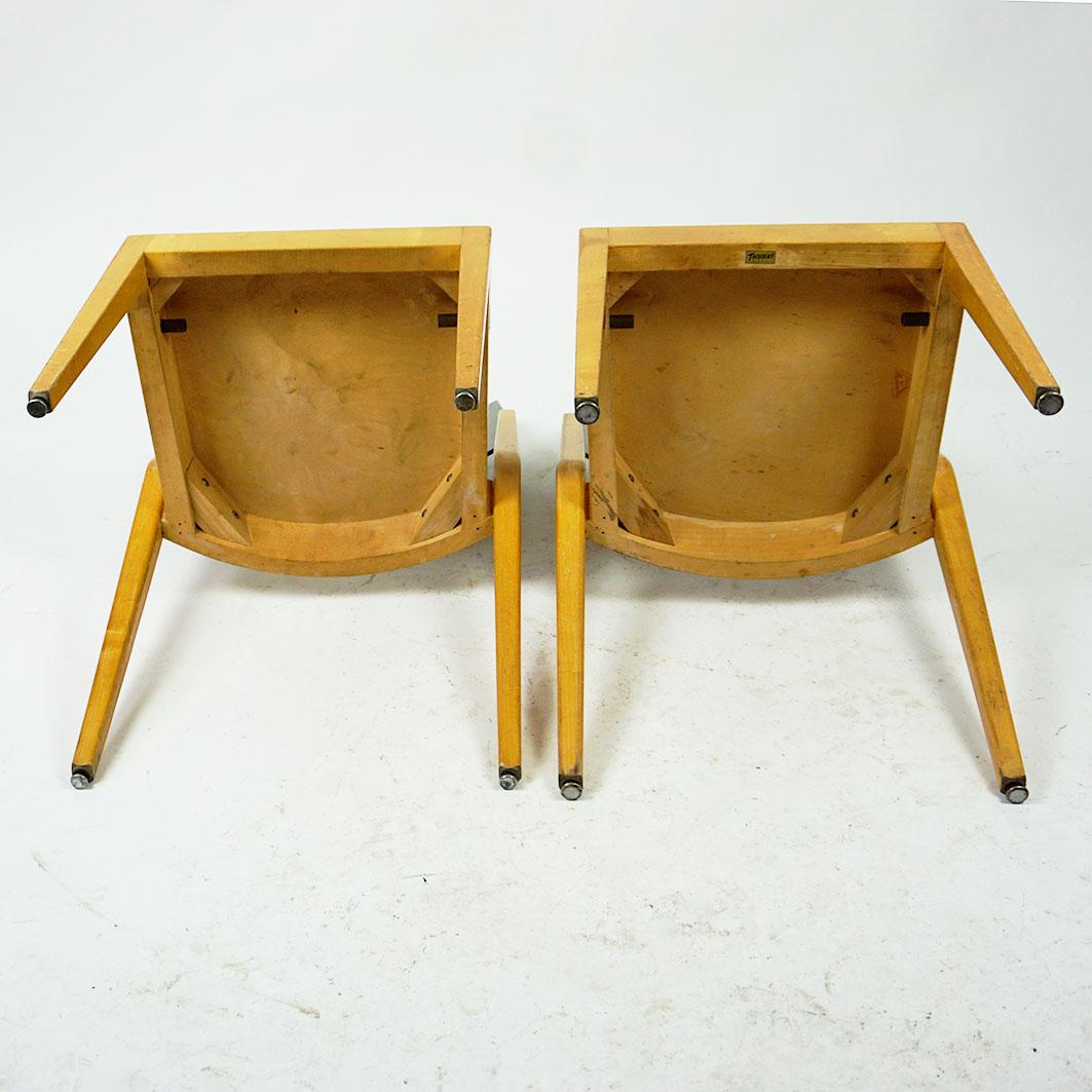 Austrian Midcentury Beech Stacking Chairs by Karl Schwanzer for Thonet For Sale 3