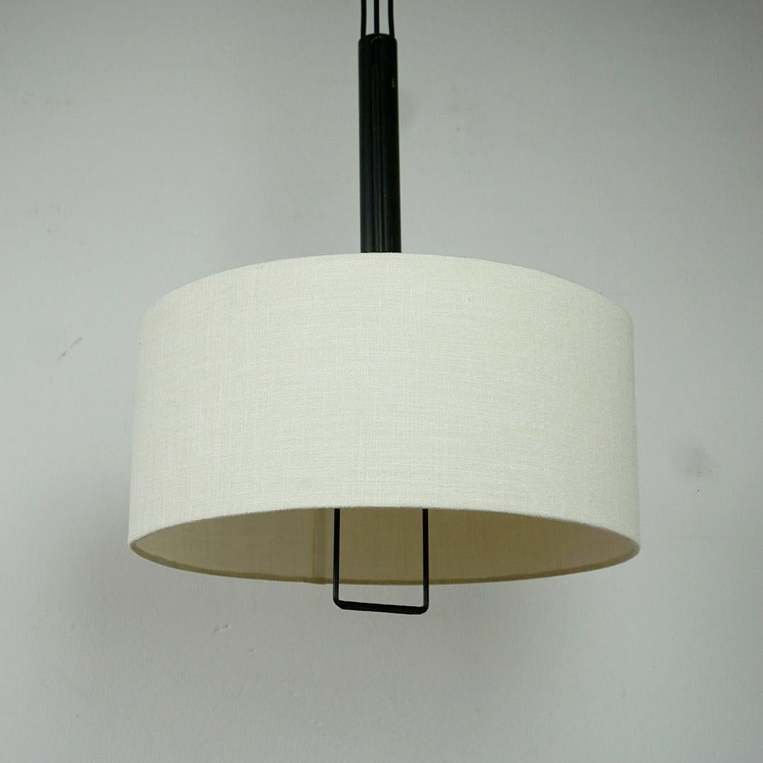 Autrichien Midcentury  Contrepoids en métal noir  Lampe suspendue par J.T. Kalmar en vente 3