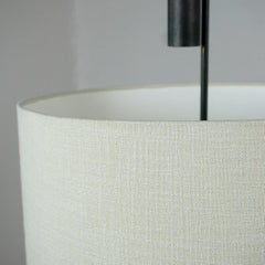 Österreichisches Midcentury  schwarz Metall Gegengewicht  Hängelampe von J.T. Kalmar