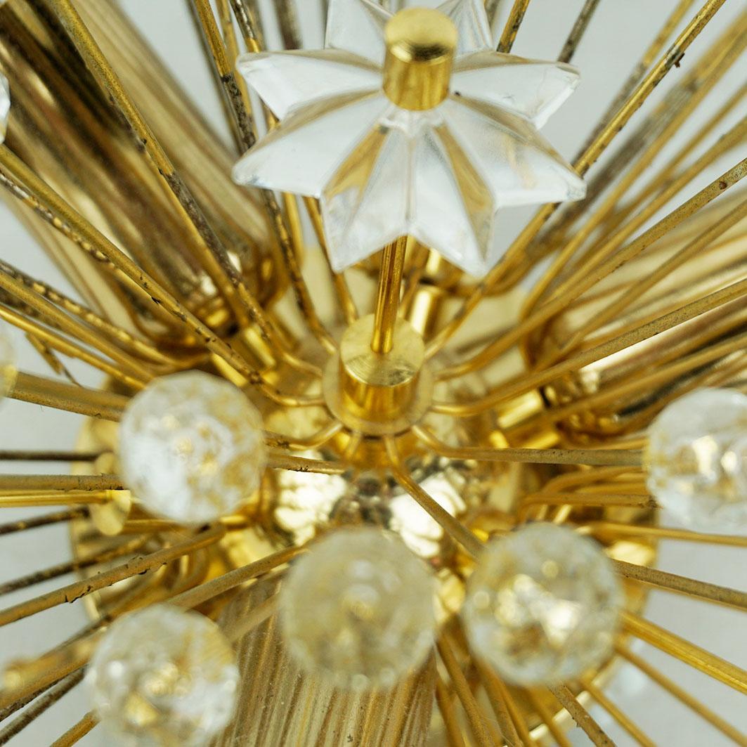 Austrian Midcentury Brass and Crystal Wall Lamp by E. Stejnar for Rupert Nikoll 6