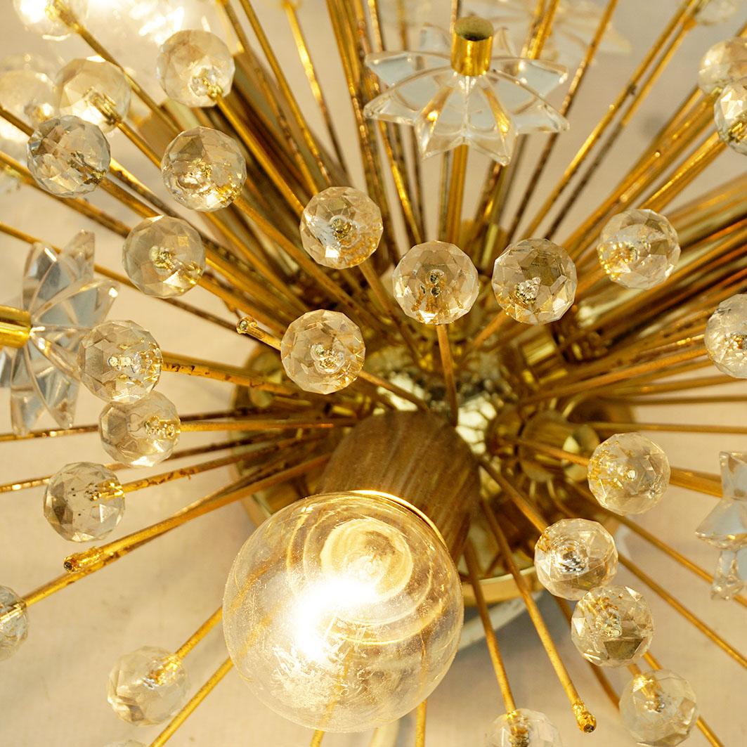 Austrian Midcentury Brass and Crystal Wall Lamp by E. Stejnar for Rupert Nikoll 3