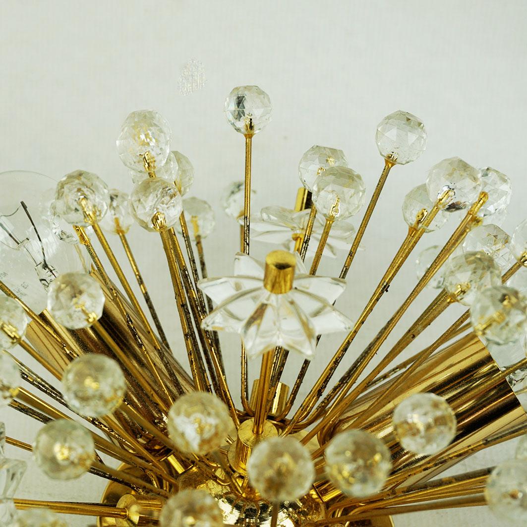Austrian Midcentury Brass and Crystal Wall Lamp by E. Stejnar for Rupert Nikoll 4