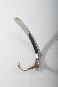 Austrian Midcentury Brass/Chrome Wall Hooks by Hertha Baller