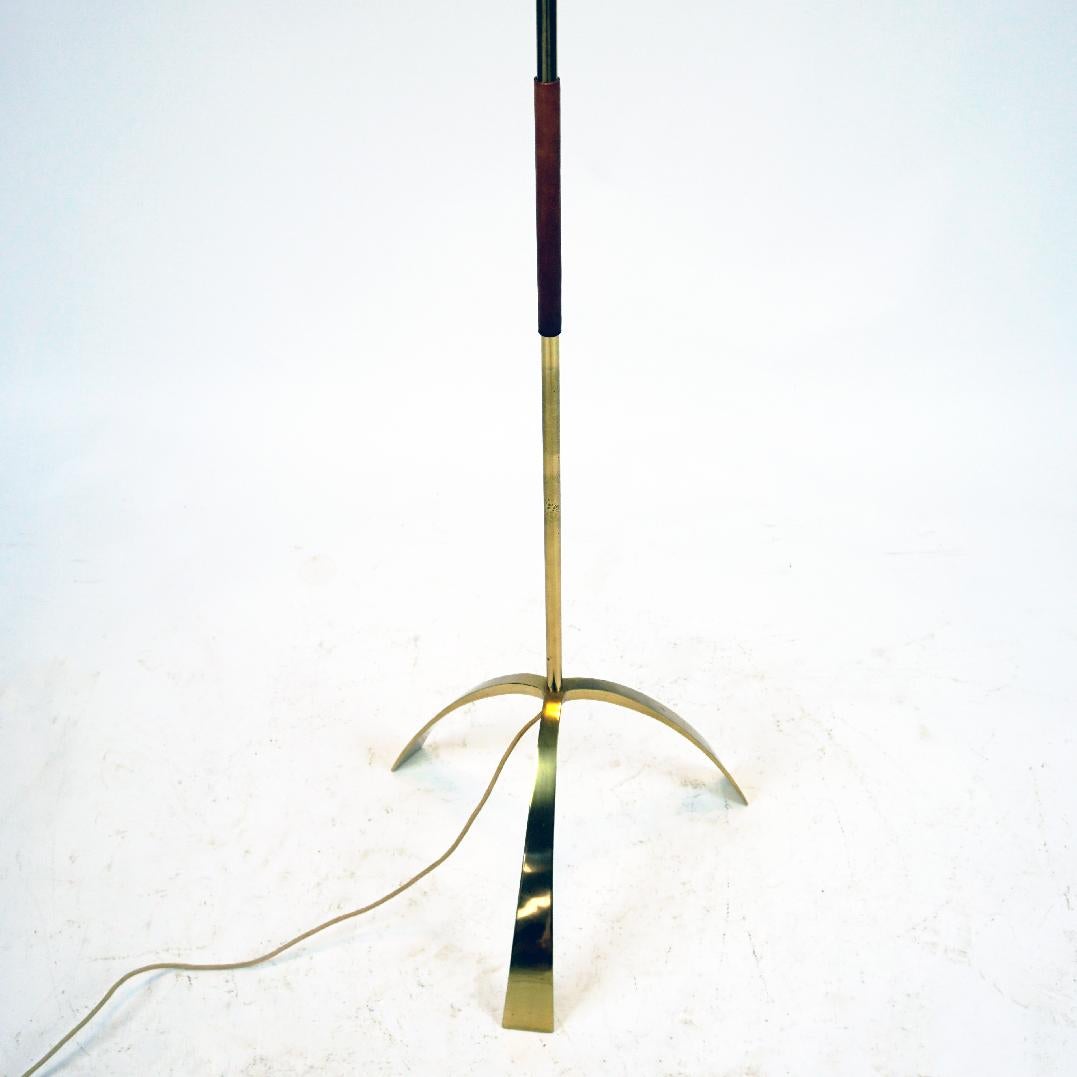 Mid-Century Modern Austrian Midcentury Brass Floor Lamp Silone by J.T. Kalmar