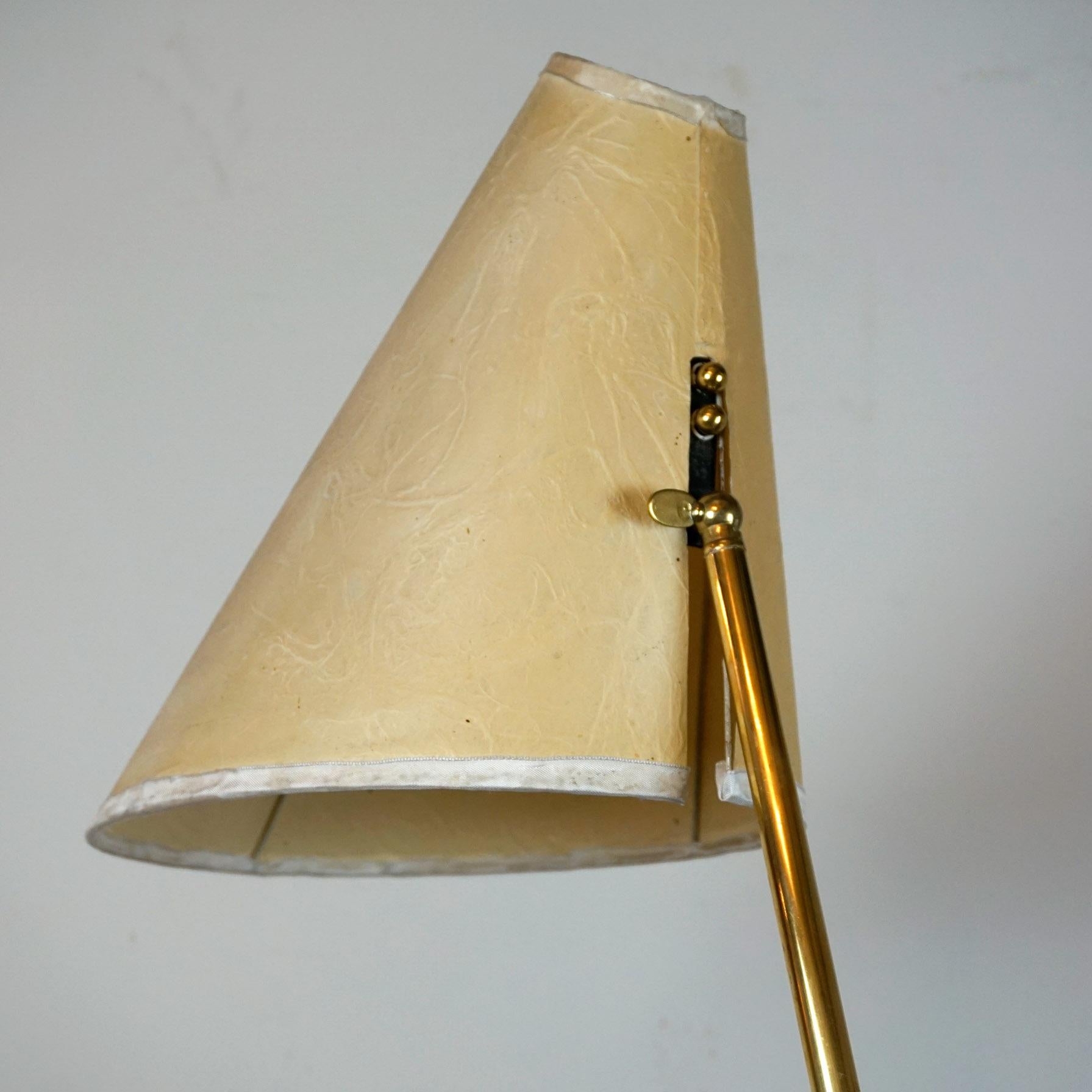 Austrian Midcentury Brass Floor Lamp in the Style of Rupert Nikoll 3