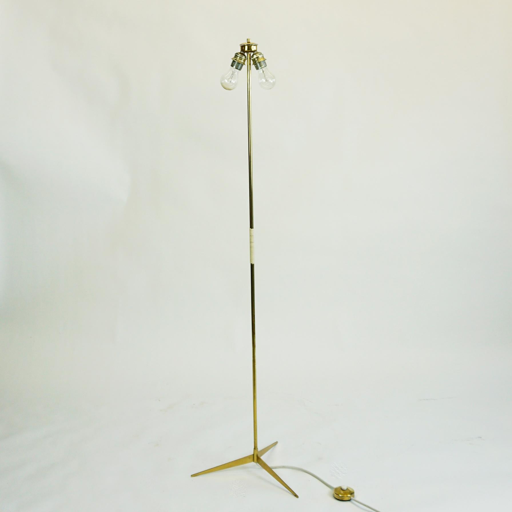 vienna chrome floor lamp with black shade