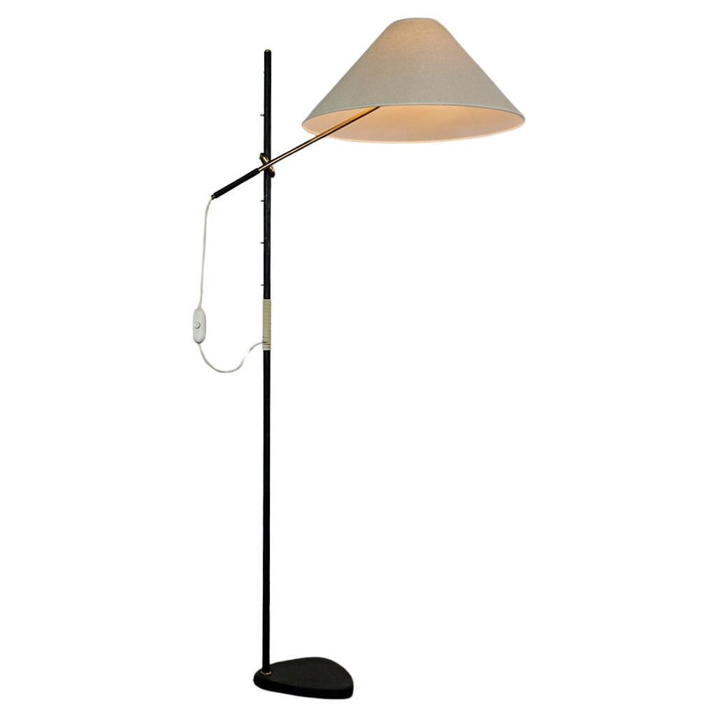 Austrian Midcentury Brass Floor Lamp Mod. 2097 Pelikan by J.T. Kalmar For Sale