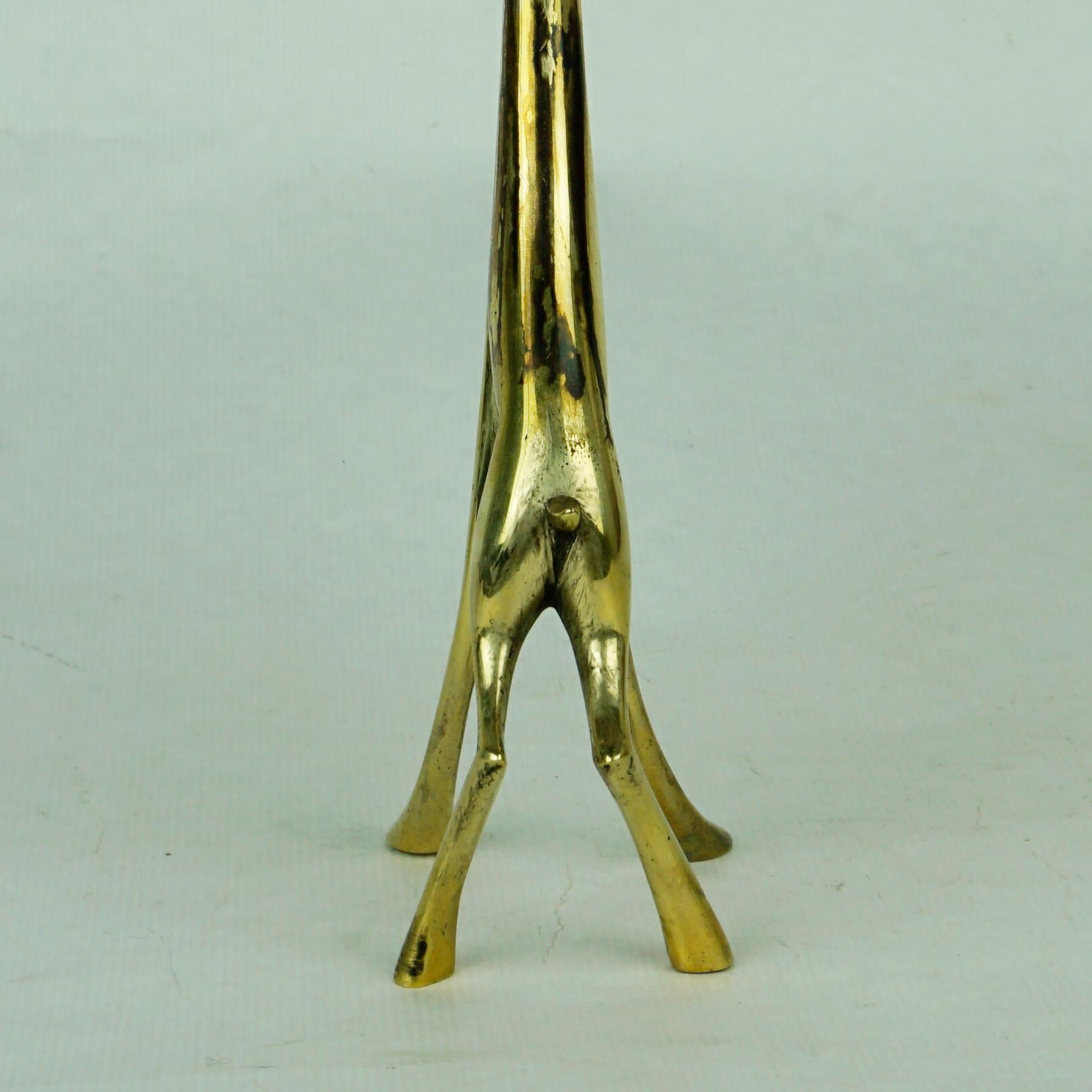 Austrian Midcentury Brass Giraffe Sculpture by Karl Hagenauer Vienna 3