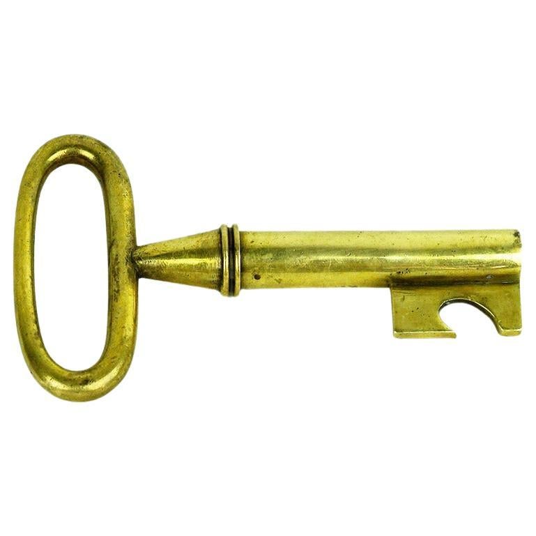 Austrian Midcentury Brass Key Corc Screw or Bottle Opener by Carl Auböck